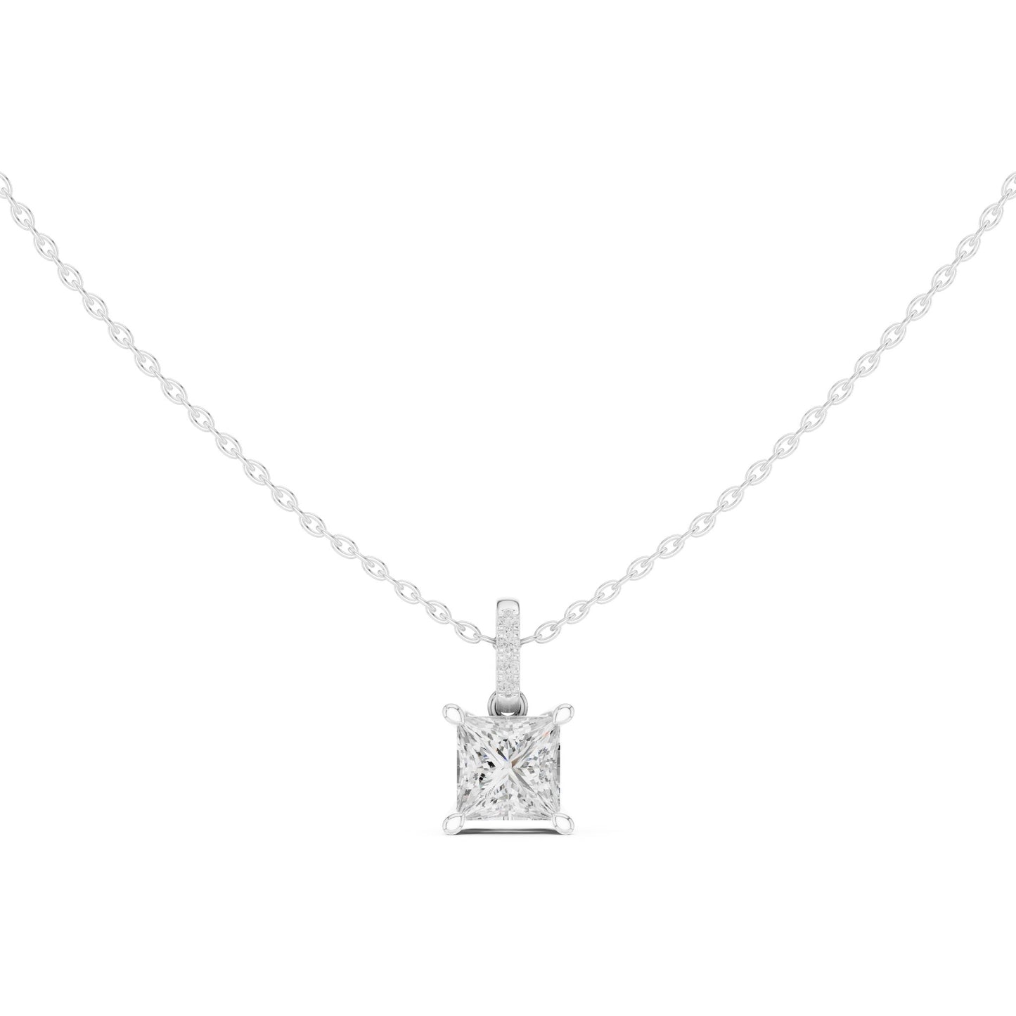 Princess Lab Grown Diamond Pendant