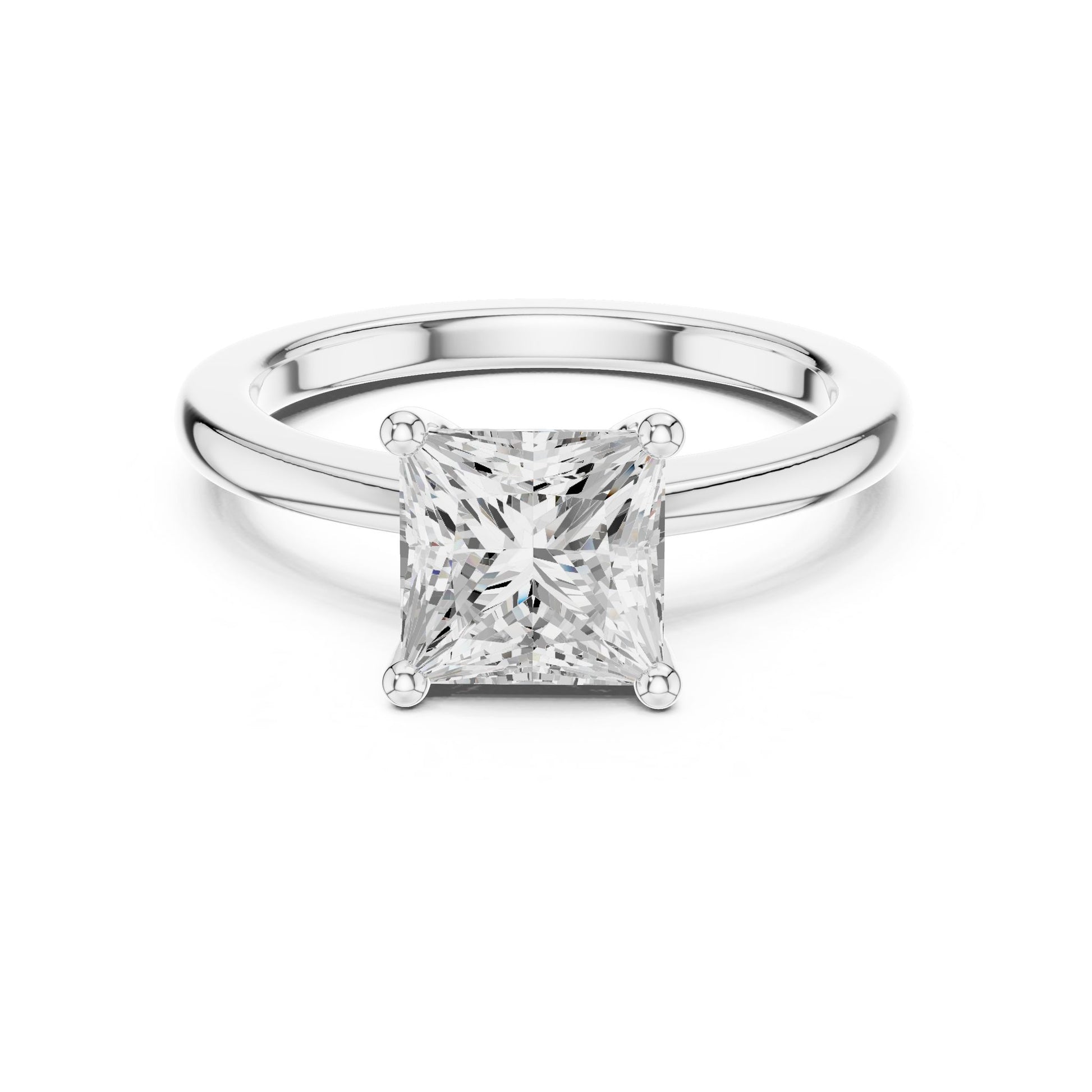 Princess Lab Grown Diamond Solitaire Engagement Ring