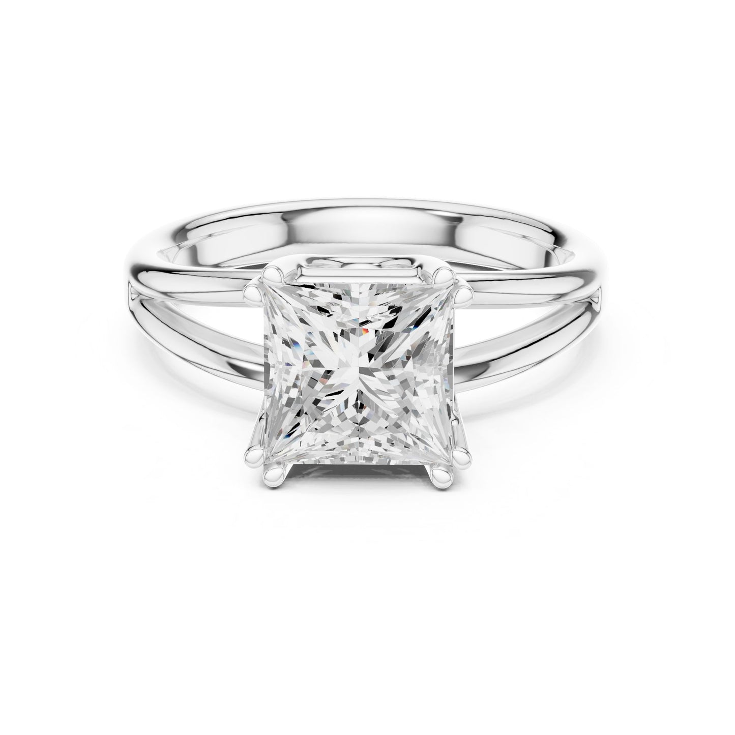 Princess Lab Grown Diamond Solitaire Engagement Ring