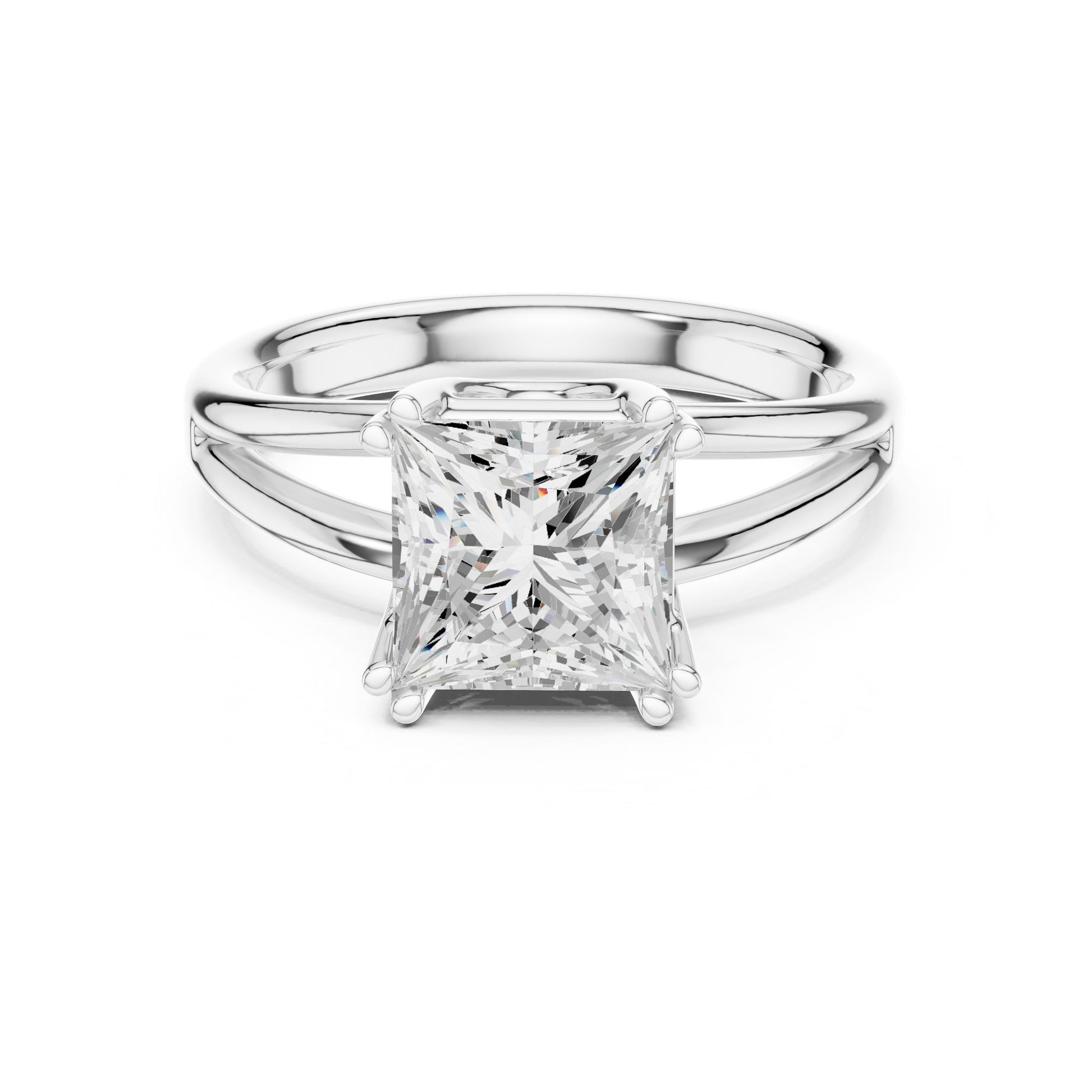 Princess Lab Grown Diamond Solitaire Engagement Ring