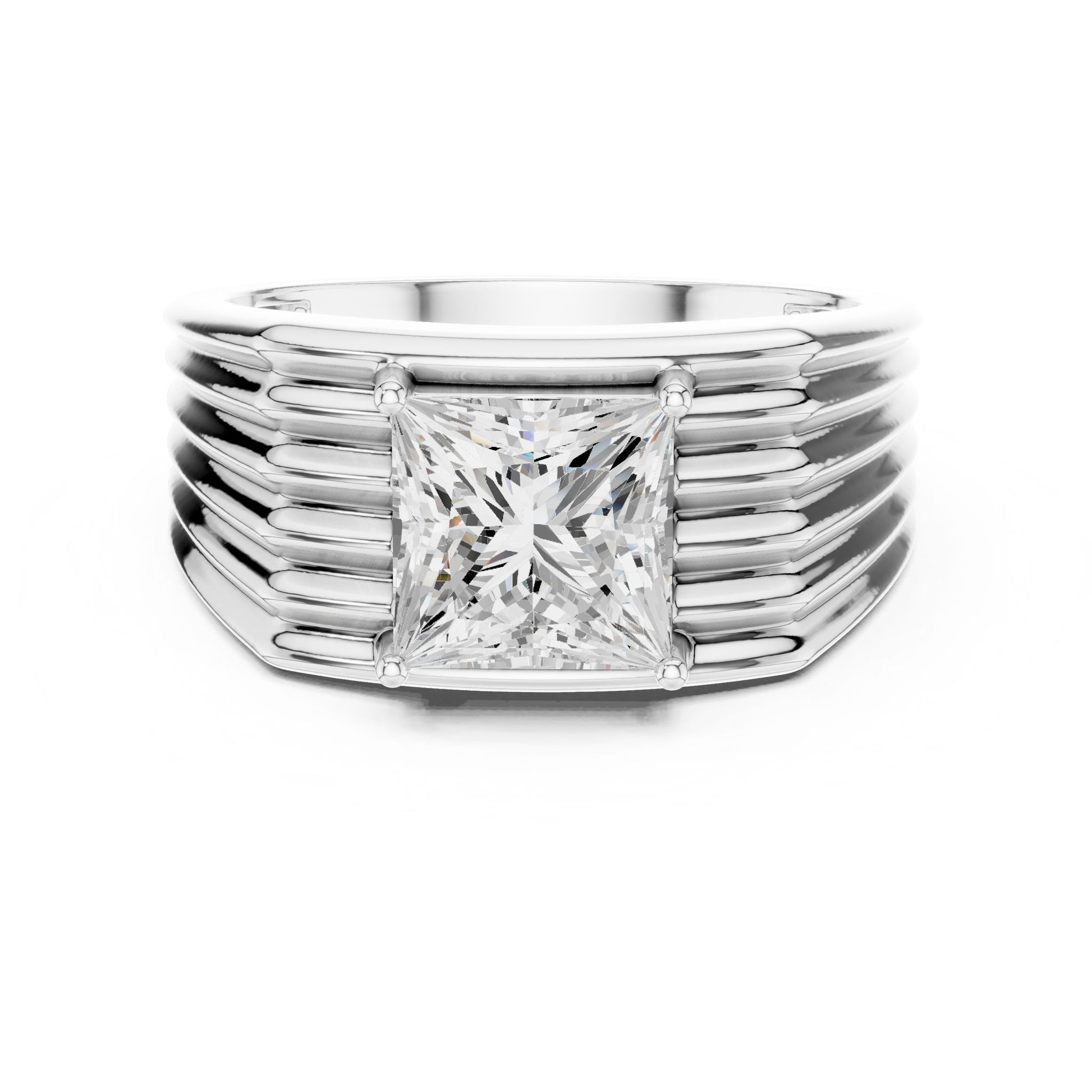 Men's Princess Lab Grown Diamond Ring