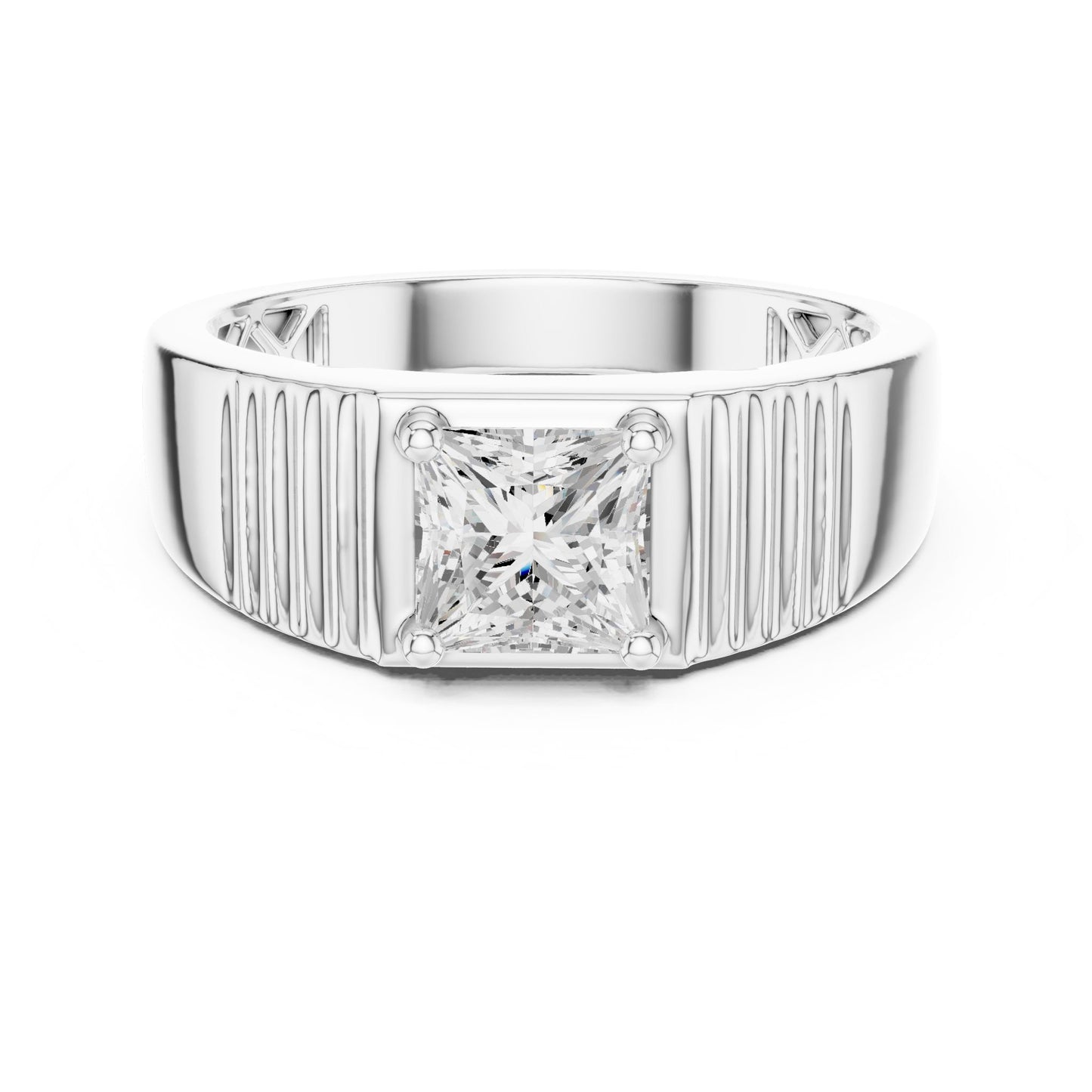 Men's Princess Lab Grown Diamond Ring