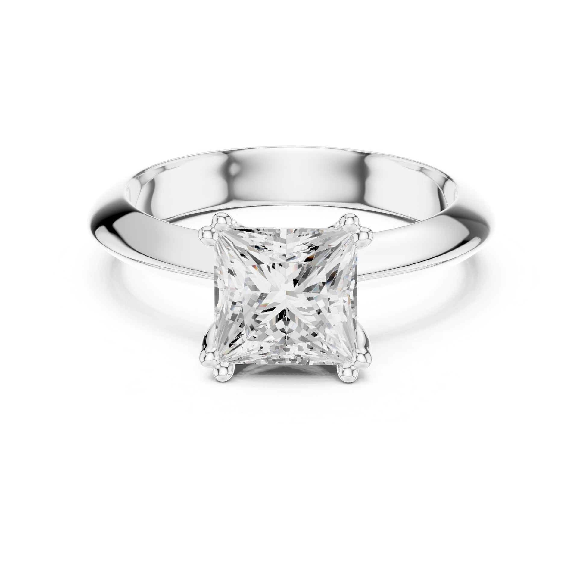 Princess Lab Grown Diamond Solitaire Engagement Ring