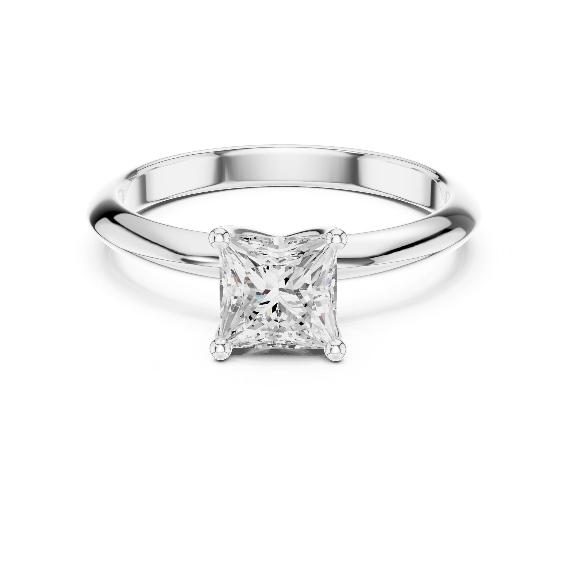 Princess Lab Grown Diamond Solitaire Engagement Ring