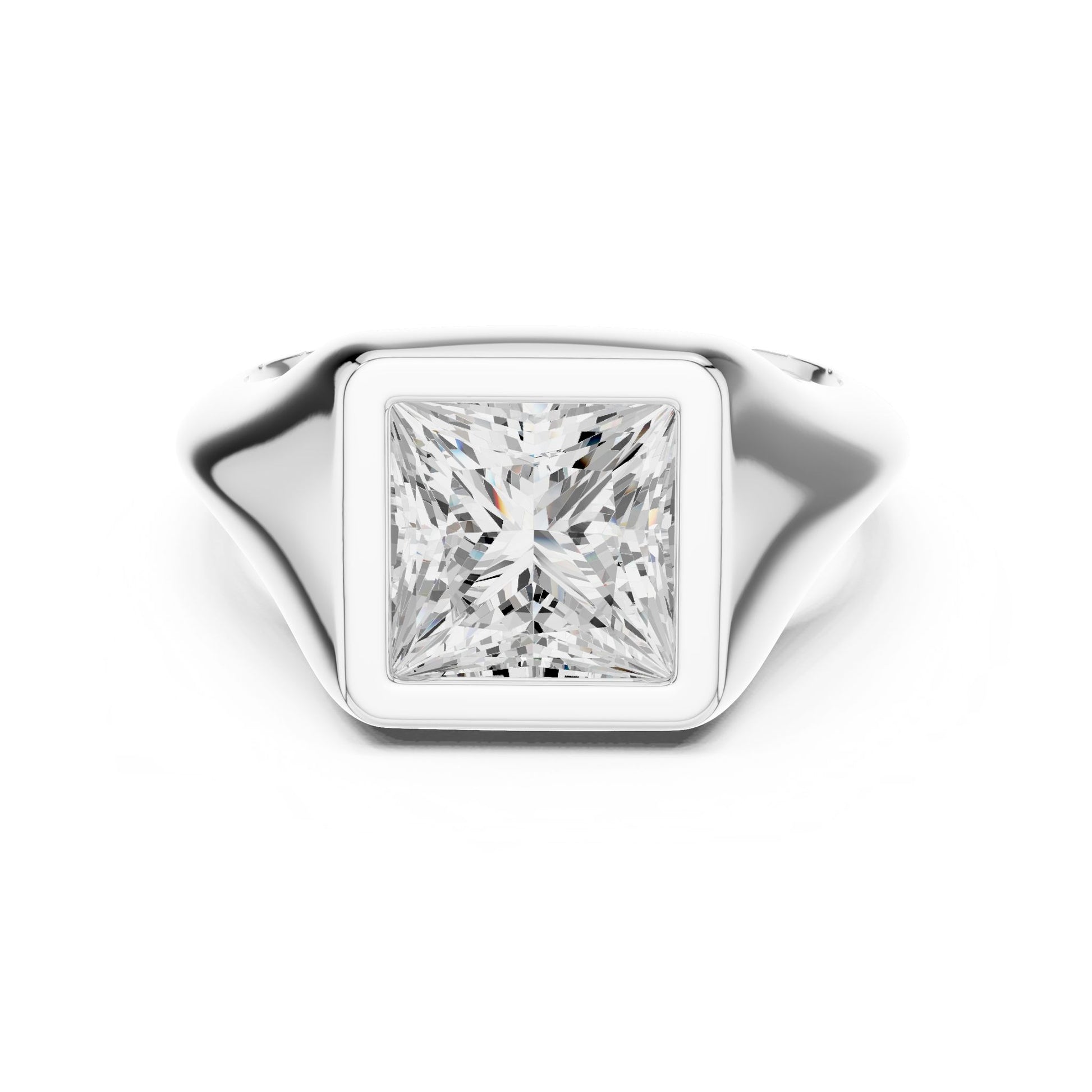 Princess Lab Grown Diamond Solitaire Engagement Ring