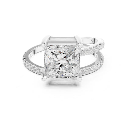 Princess Lab Grown Diamond Solitaire Engagement Ring