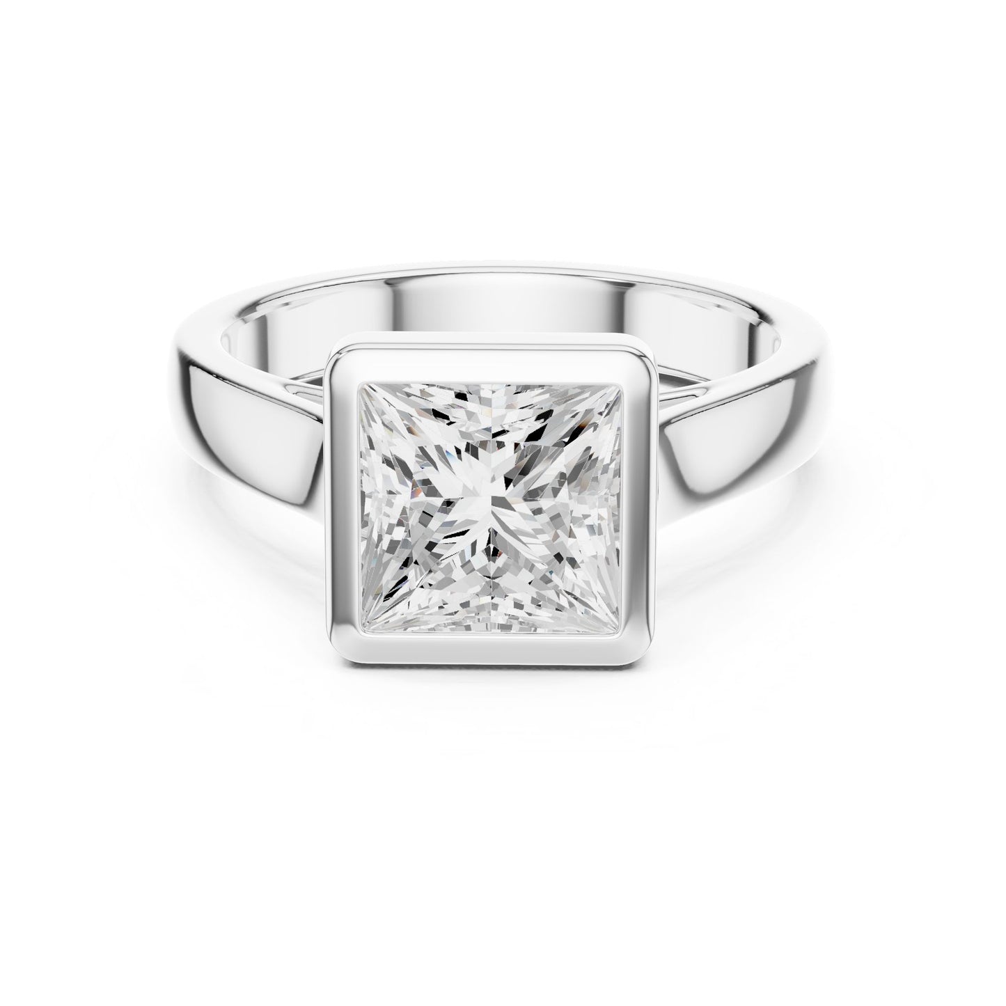 Princess Lab Grown Diamond Solitaire Engagement Ring