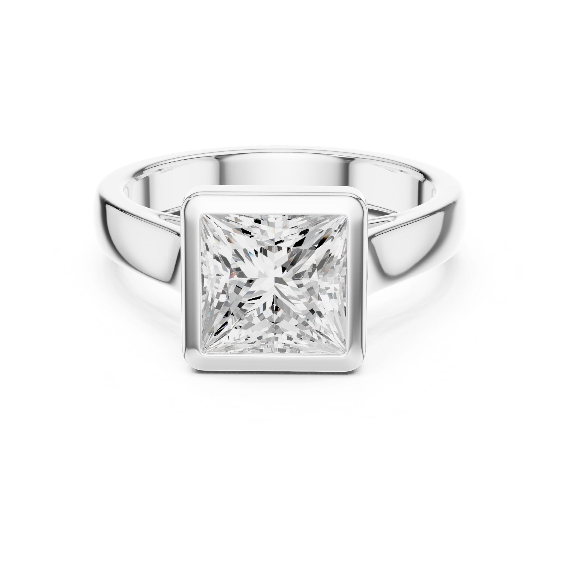 Princess Lab Grown Diamond Solitaire Engagement Ring