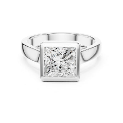 Princess Lab Grown Diamond Solitaire Engagement Ring