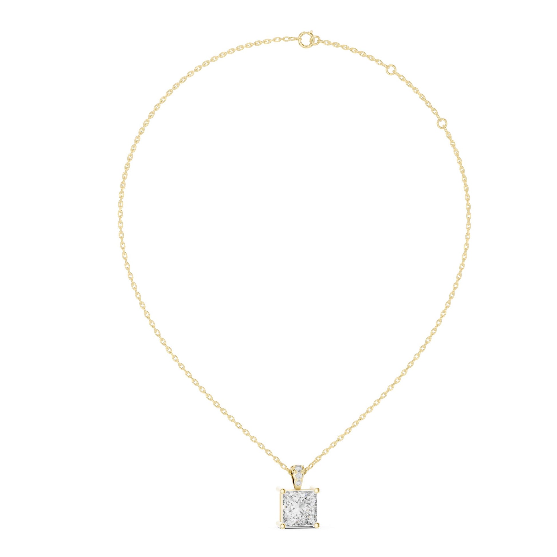 Princess Lab Grown Diamond Pendant