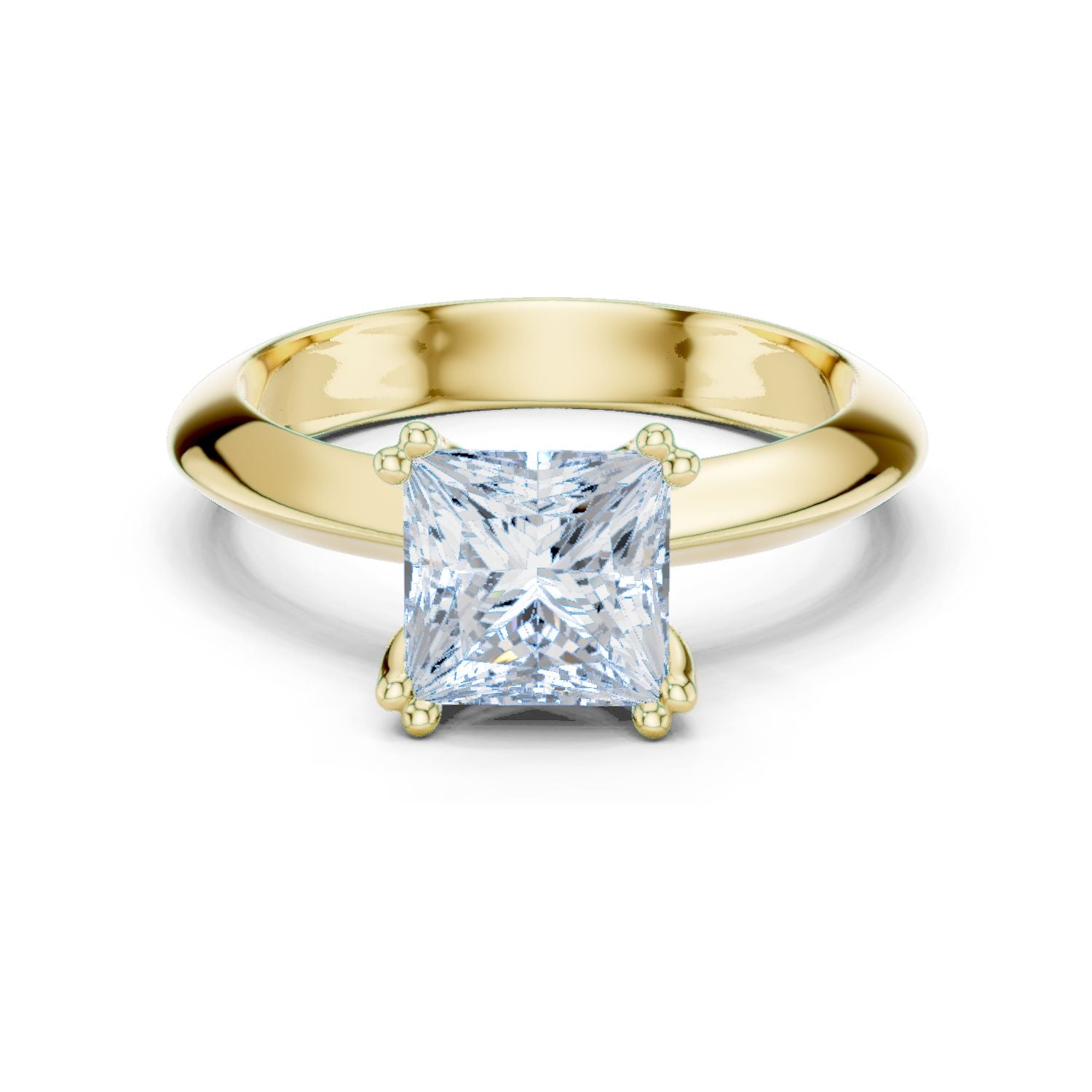 Princess Lab Grown Diamond Solitaire Engagement Ring