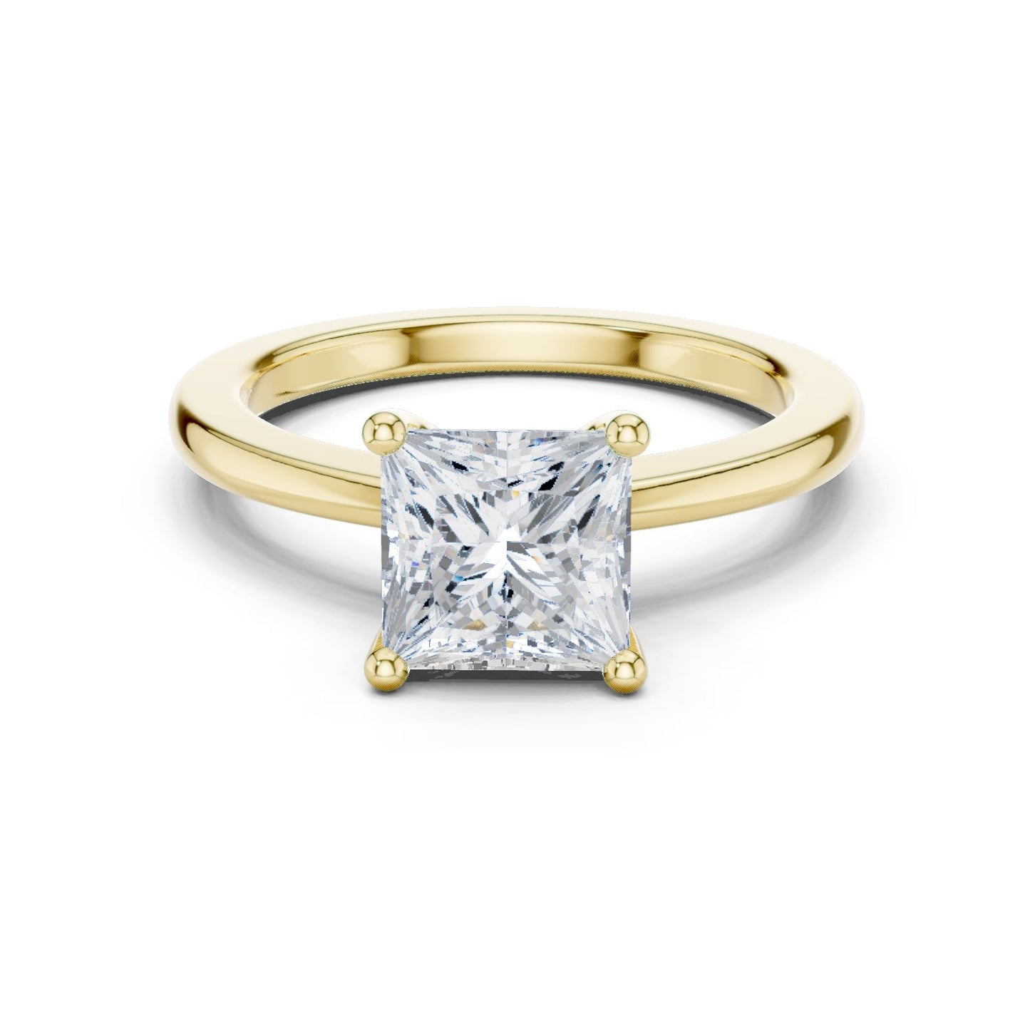 Princess Lab Grown Diamond Solitaire Engagement Ring