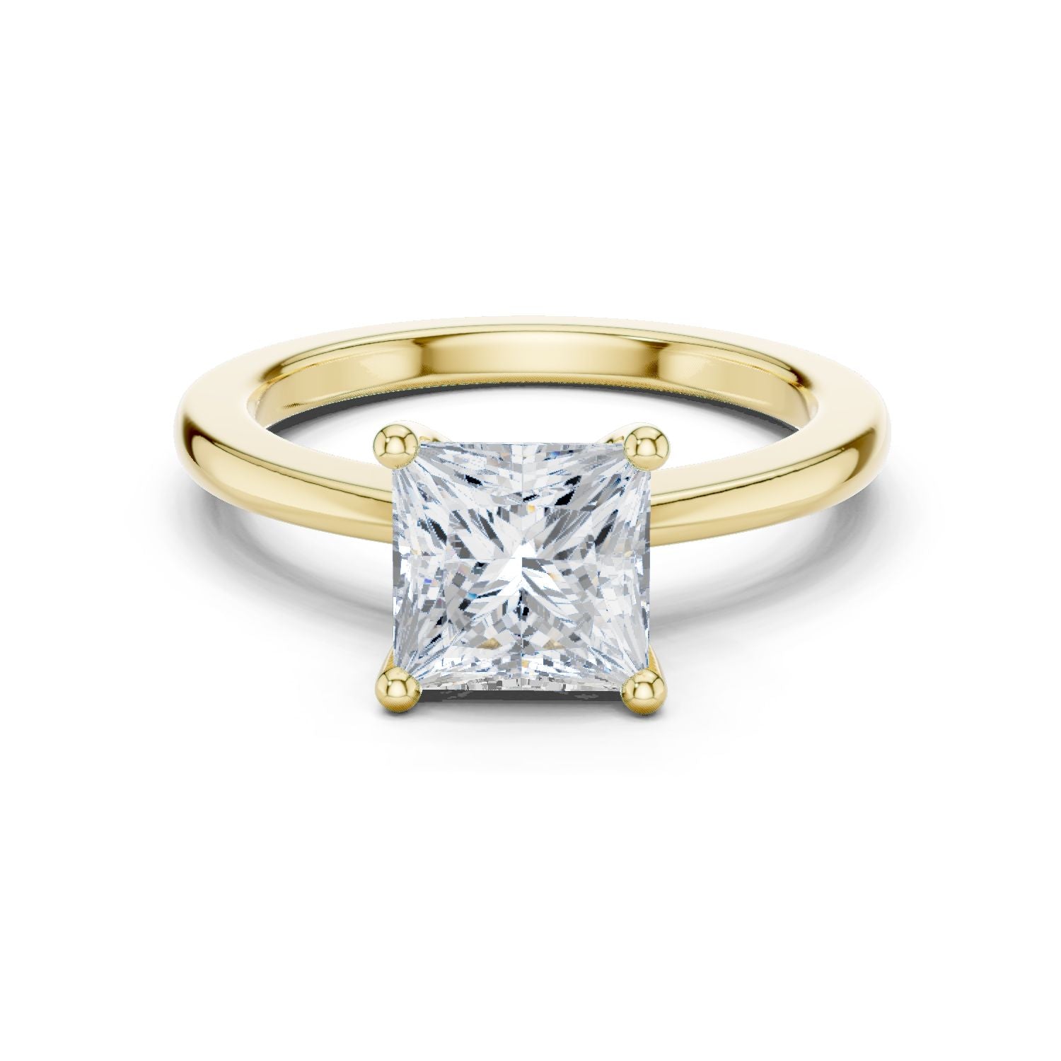 Princess Lab Grown Diamond Solitaire Engagement Ring