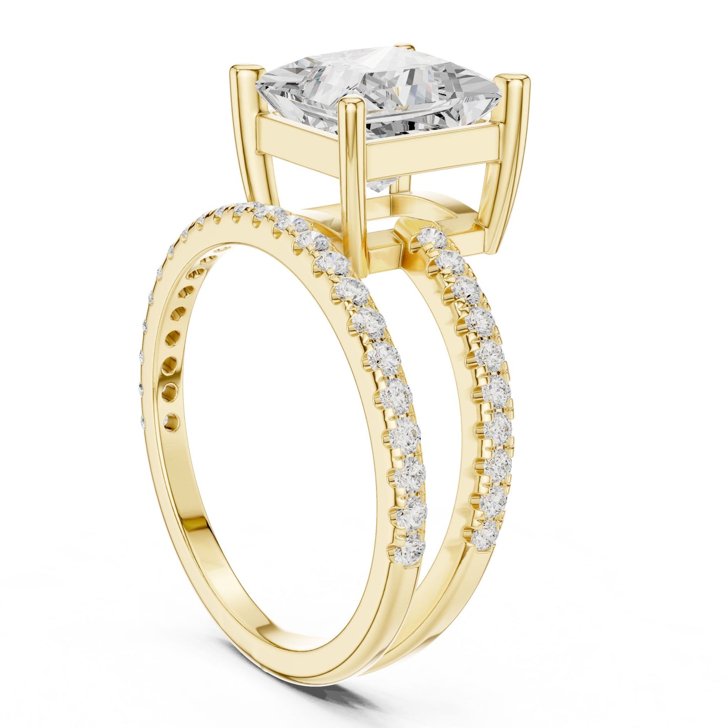 Princess Lab Grown Diamond Solitaire Engagement Ring
