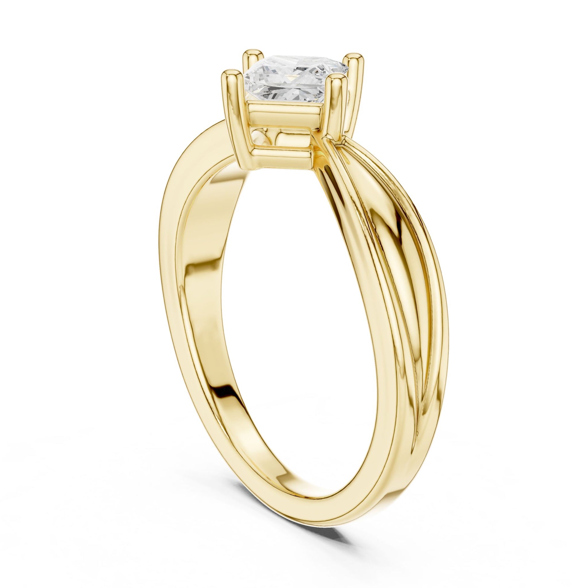 Princess Lab Grown Diamond Solitaire Engagement Ring