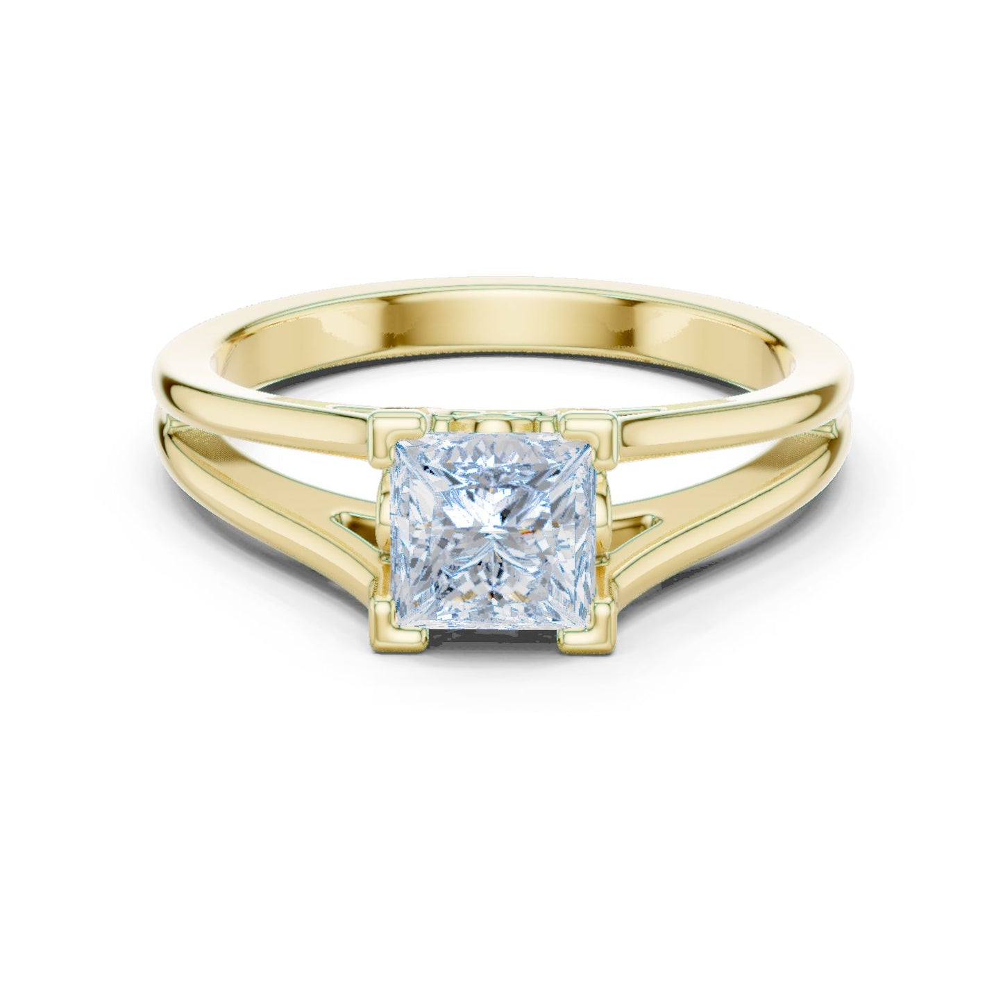 Princess Lab Grown Diamond Solitaire Engagement Ring