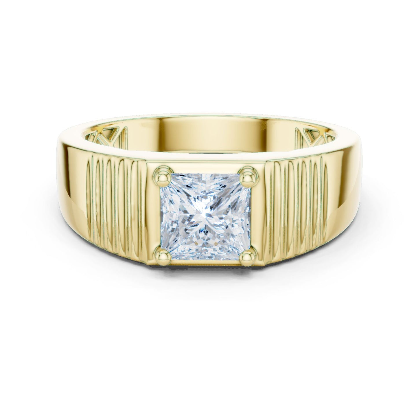 Men's Princess Lab Grown Diamond Ring