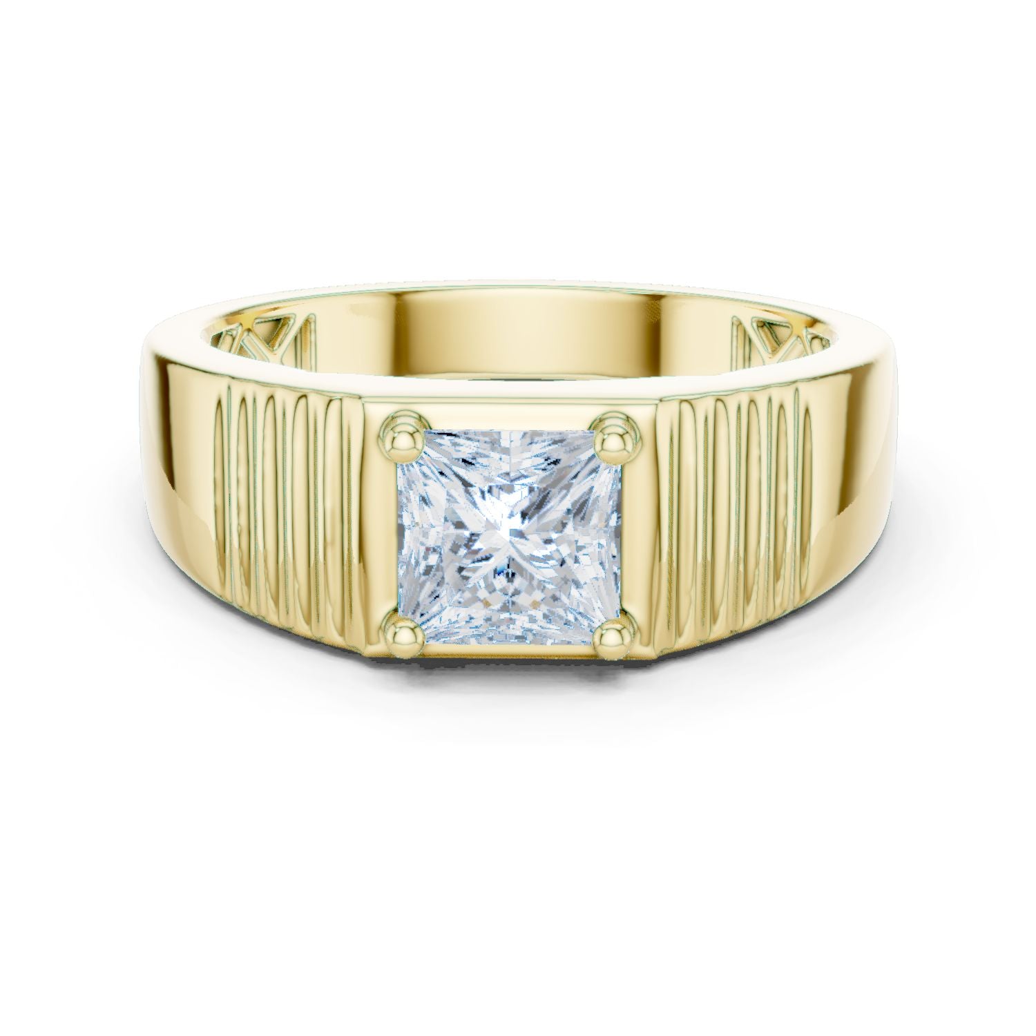 Men's Princess Lab Grown Diamond Ring