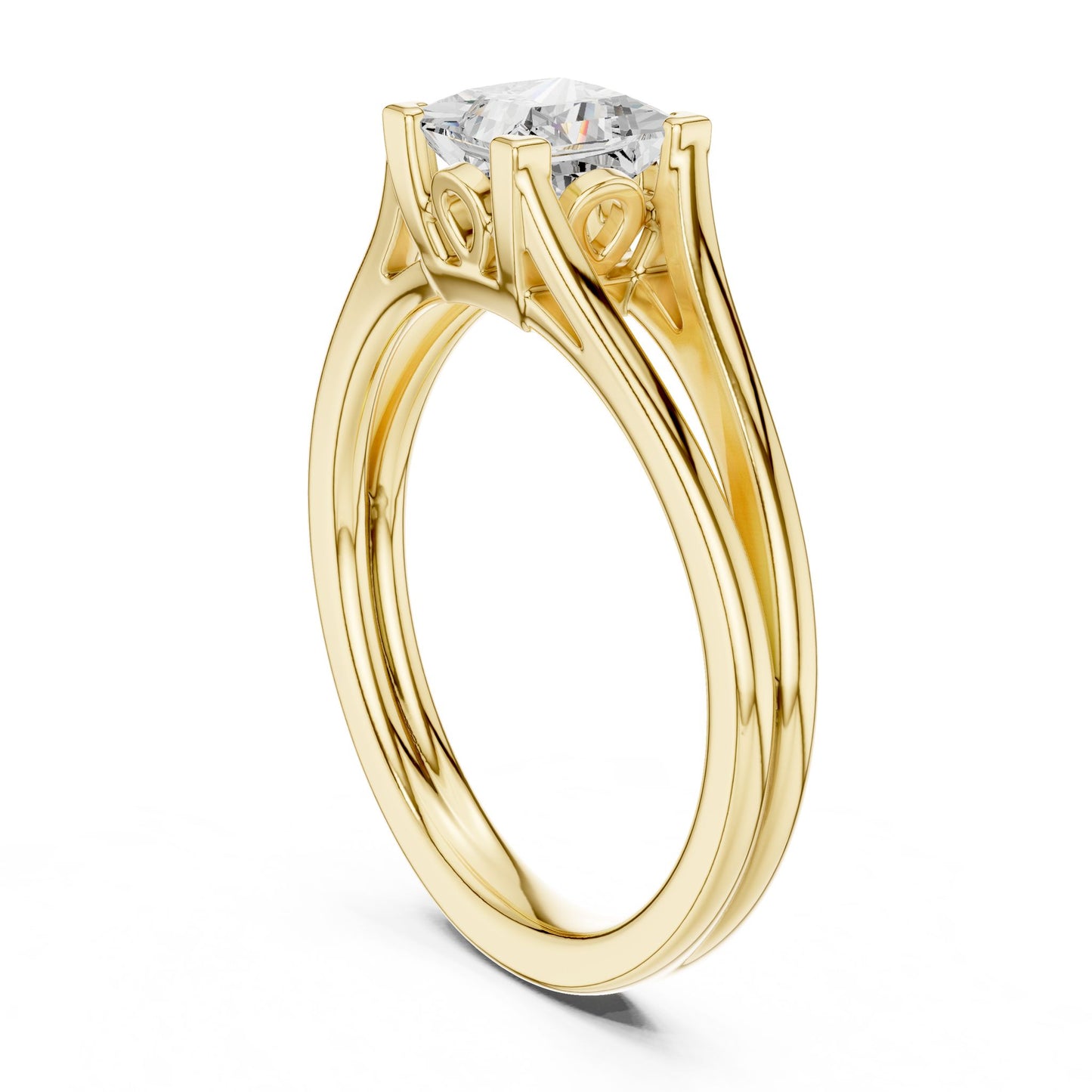 Princess Lab Grown Diamond Solitaire Engagement Ring