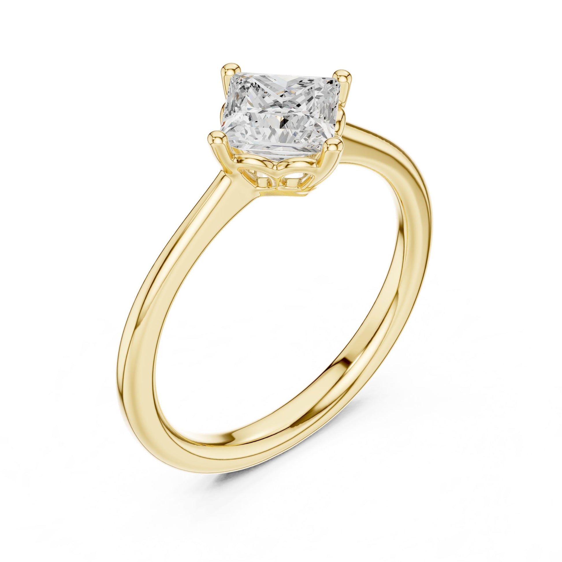 Princess Lab Grown Diamond Solitaire Engagement Ring