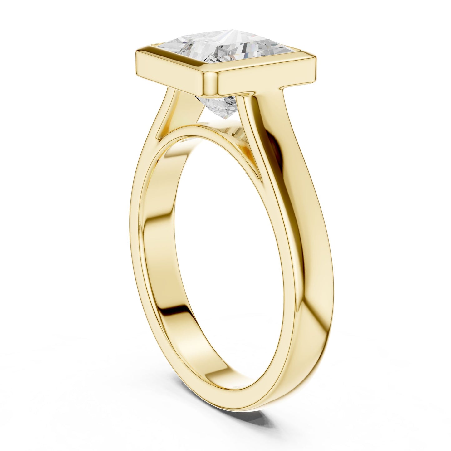 Princess Lab Grown Diamond Solitaire Engagement Ring