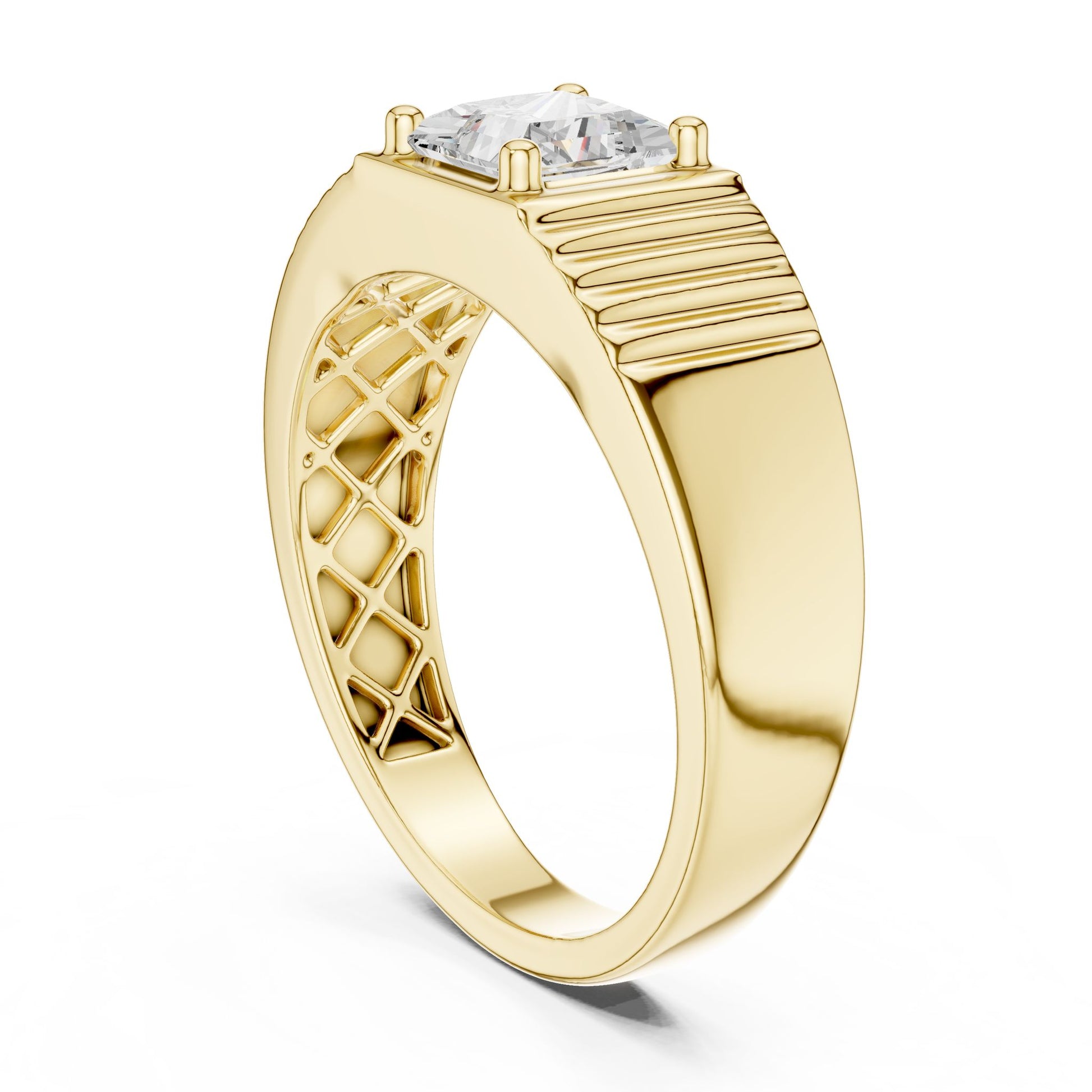Men's Princess Lab Grown Diamond Ring