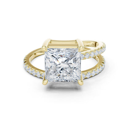Princess Lab Grown Diamond Solitaire Engagement Ring