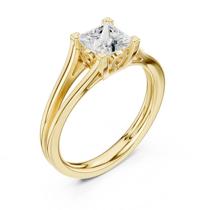 Princess Lab Grown Diamond Solitaire Engagement Ring