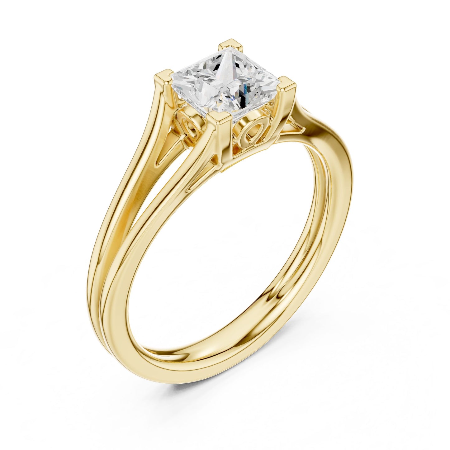 Princess Lab Grown Diamond Solitaire Engagement Ring