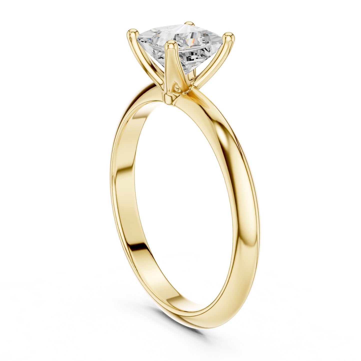 Princess Lab Grown Diamond Solitaire Engagement Ring