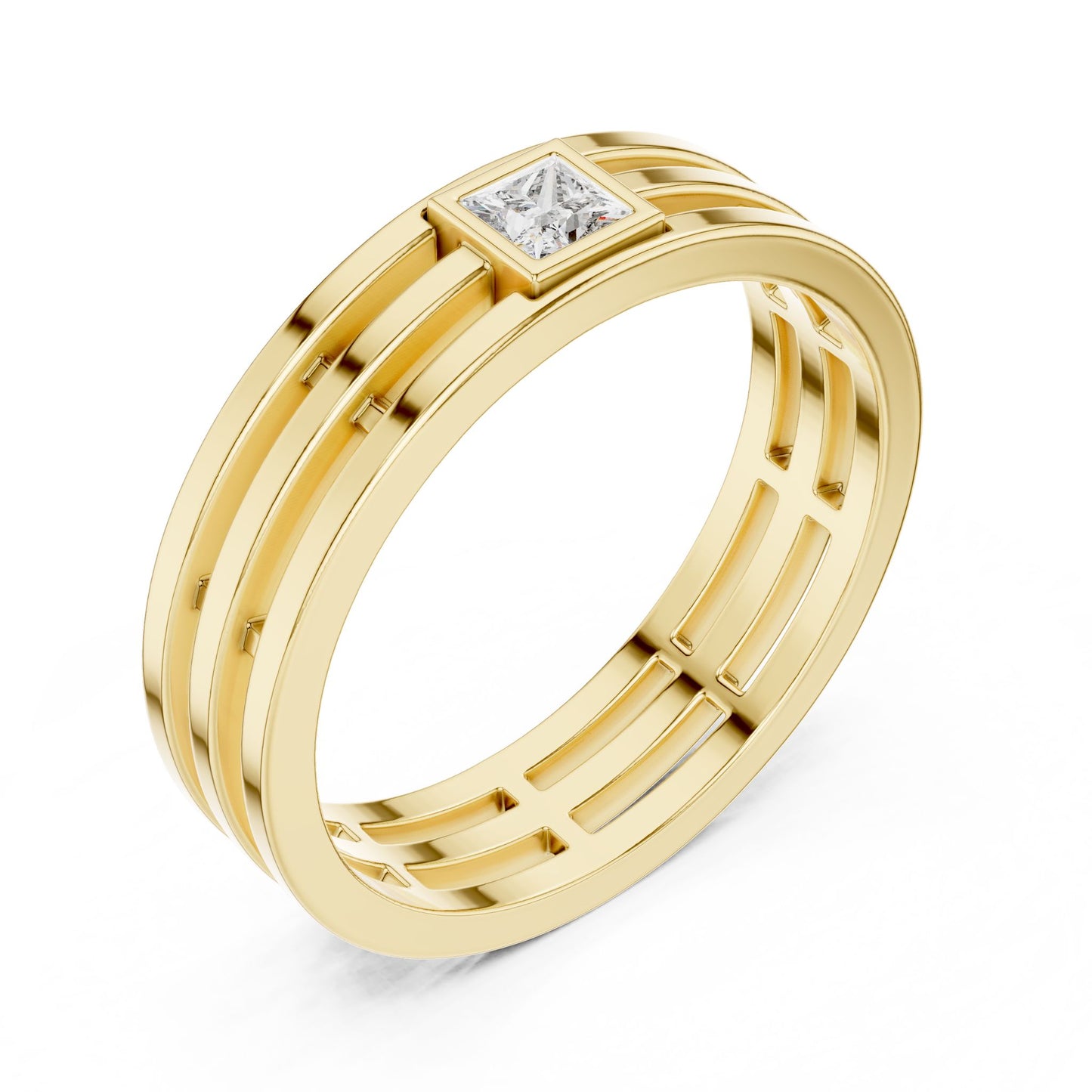 Princess Lab Grown Diamond Solitaire Engagement Ring