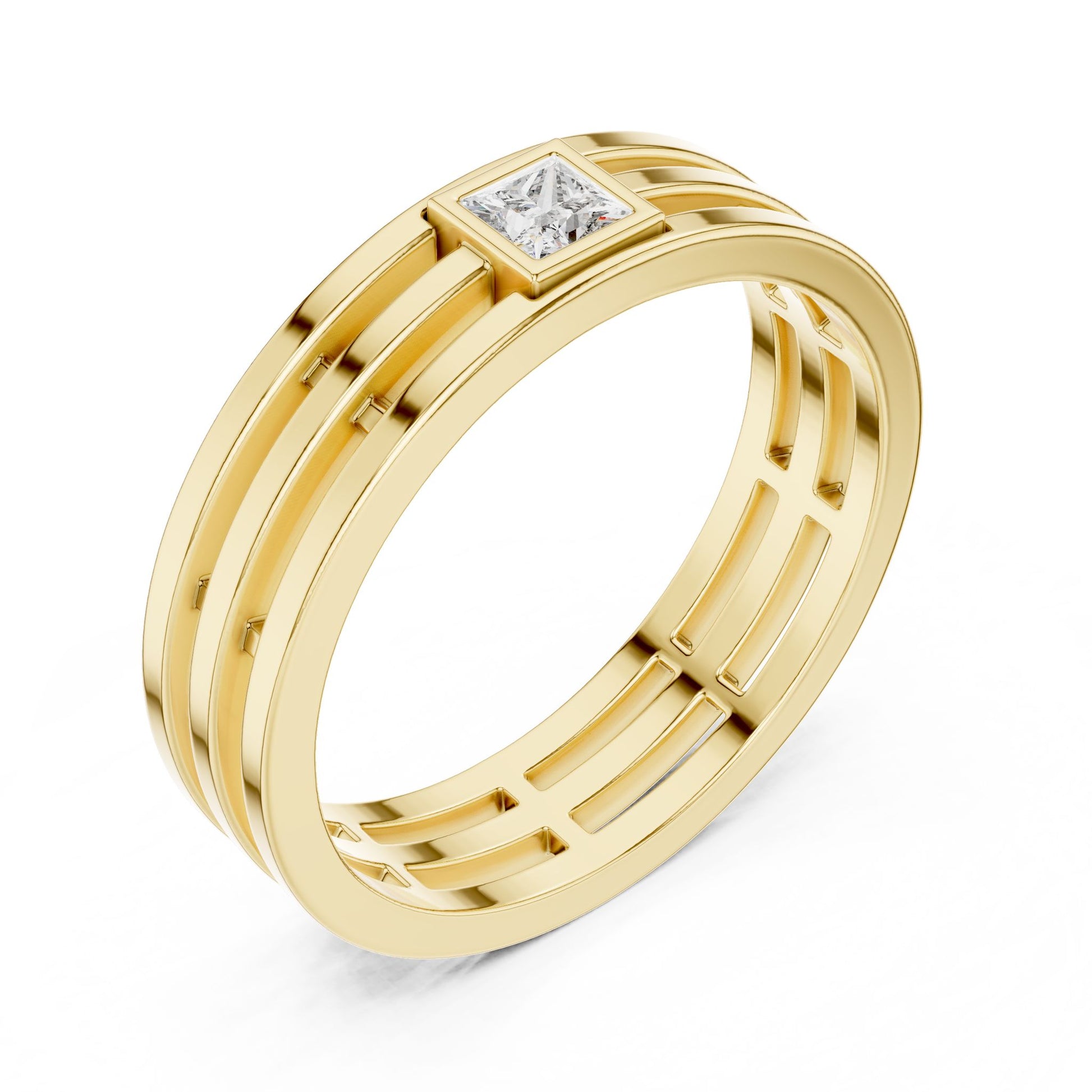 Princess Lab Grown Diamond Solitaire Engagement Ring