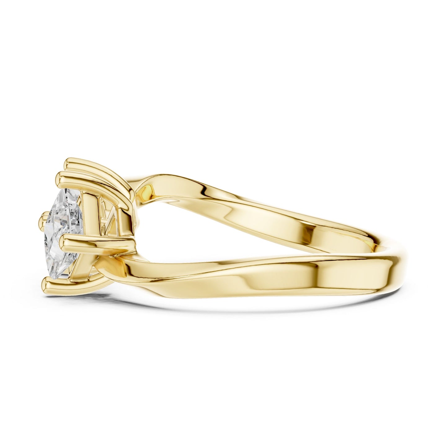 Princess Lab Grown Diamond Solitaire Engagement Ring