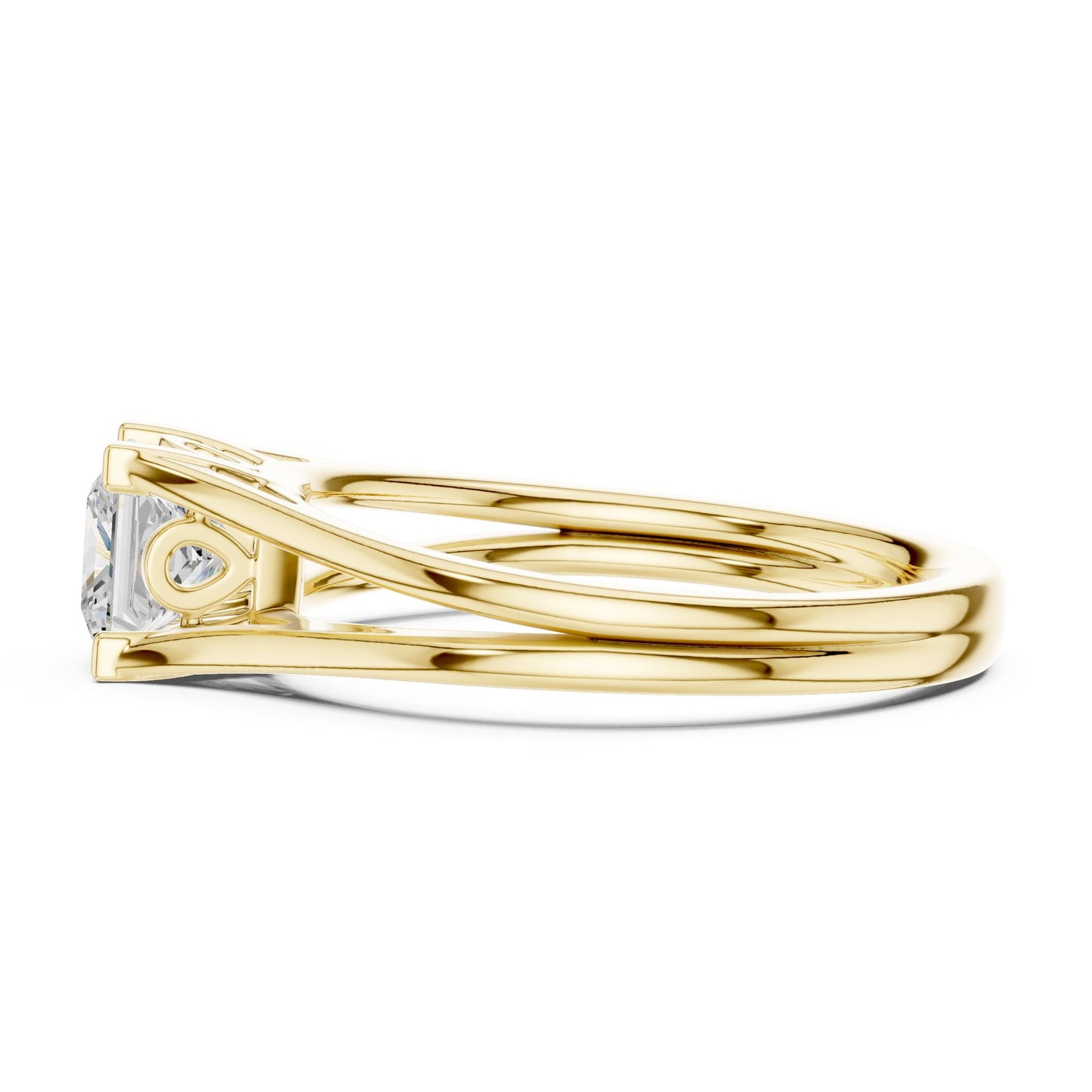 Princess Lab Grown Diamond Solitaire Engagement Ring