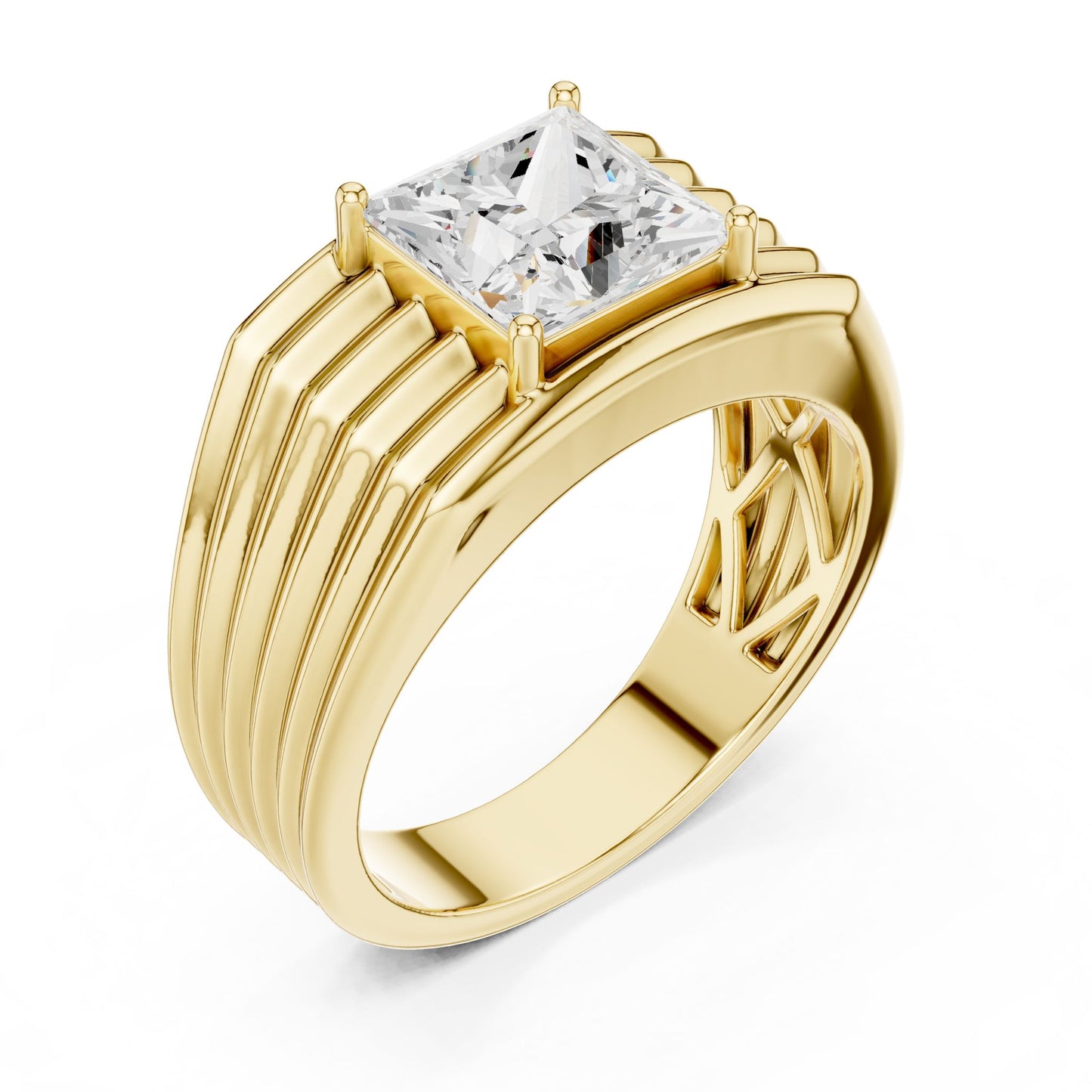 Men's Princess Lab Grown Diamond Ring
