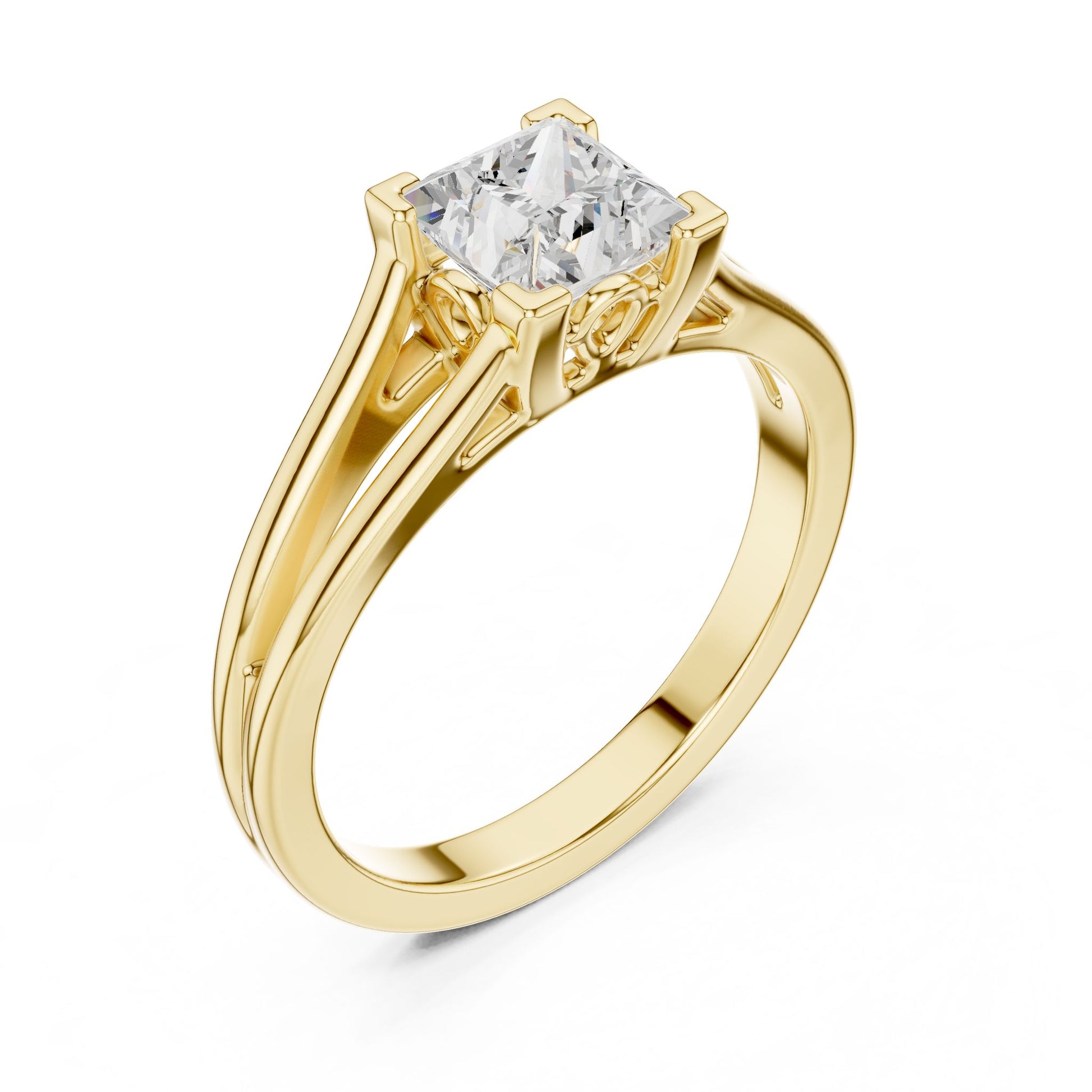 Princess Lab Grown Diamond Solitaire Engagement Ring