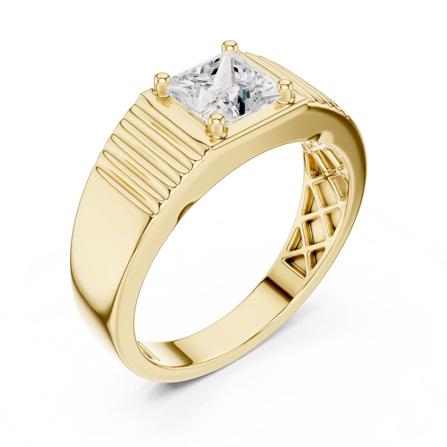 Men's Princess Lab Grown Diamond Ring