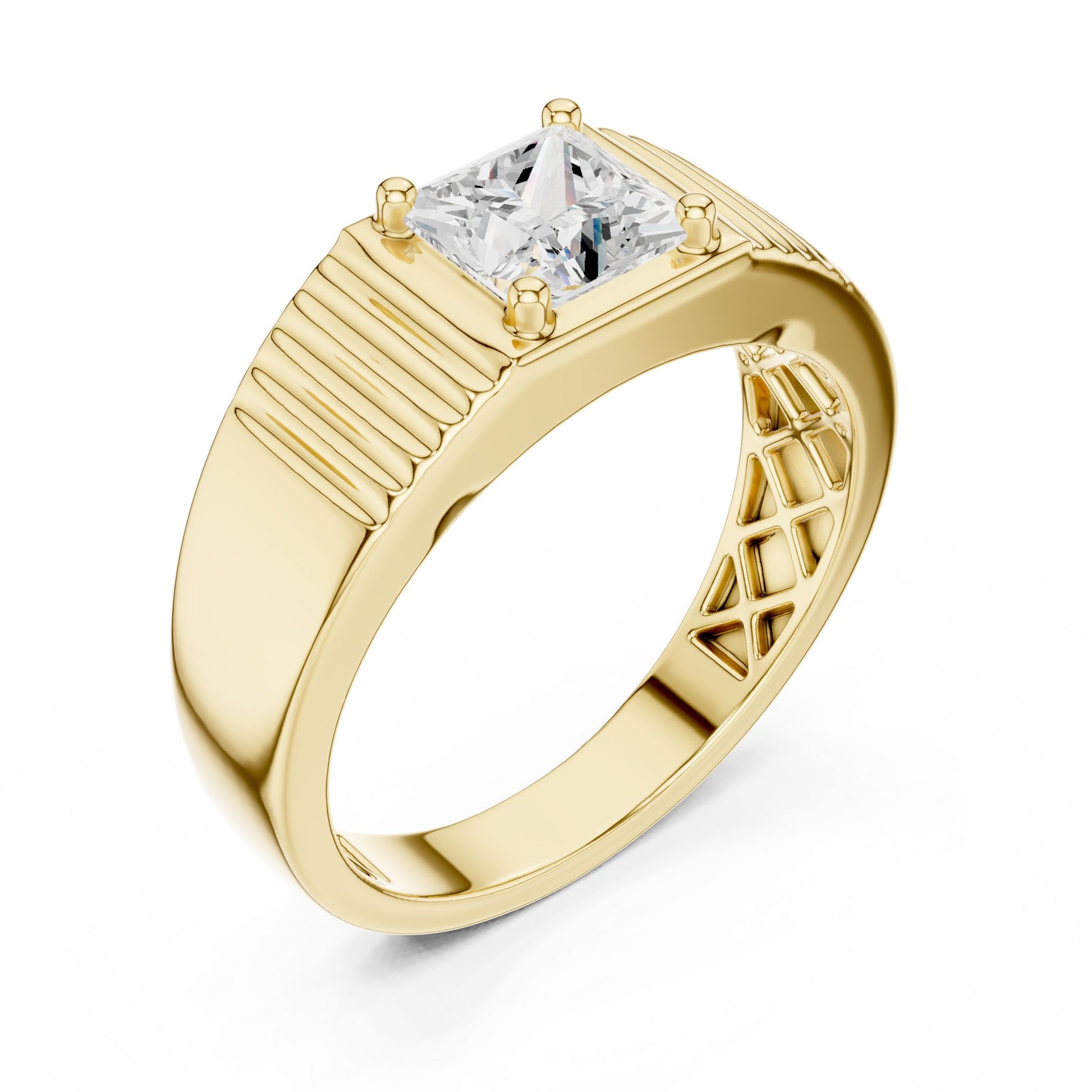 Men's Princess Lab Grown Diamond Ring