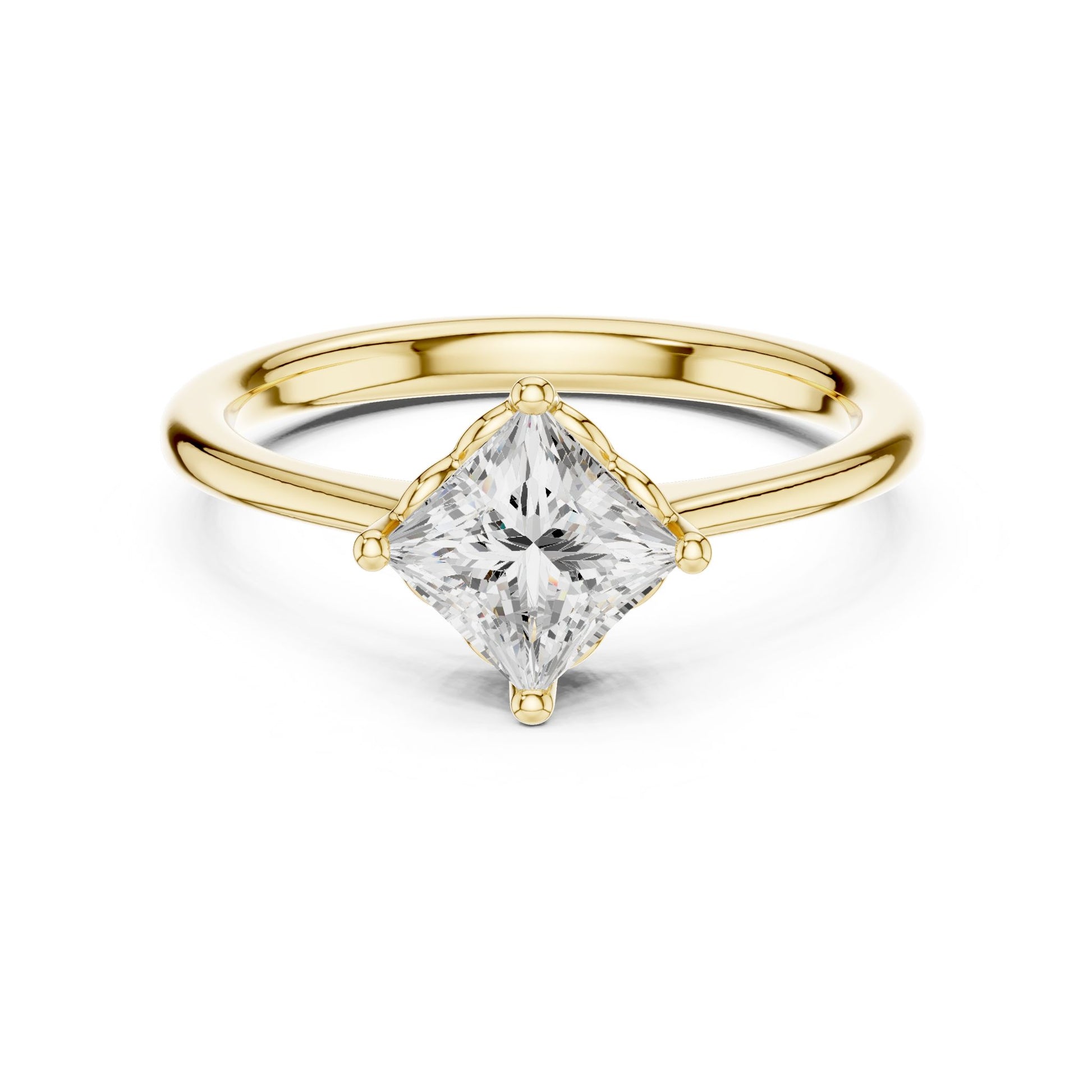 Princess Lab Grown Diamond Solitaire Engagement Ring