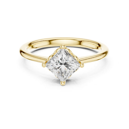 Princess Lab Grown Diamond Solitaire Engagement Ring