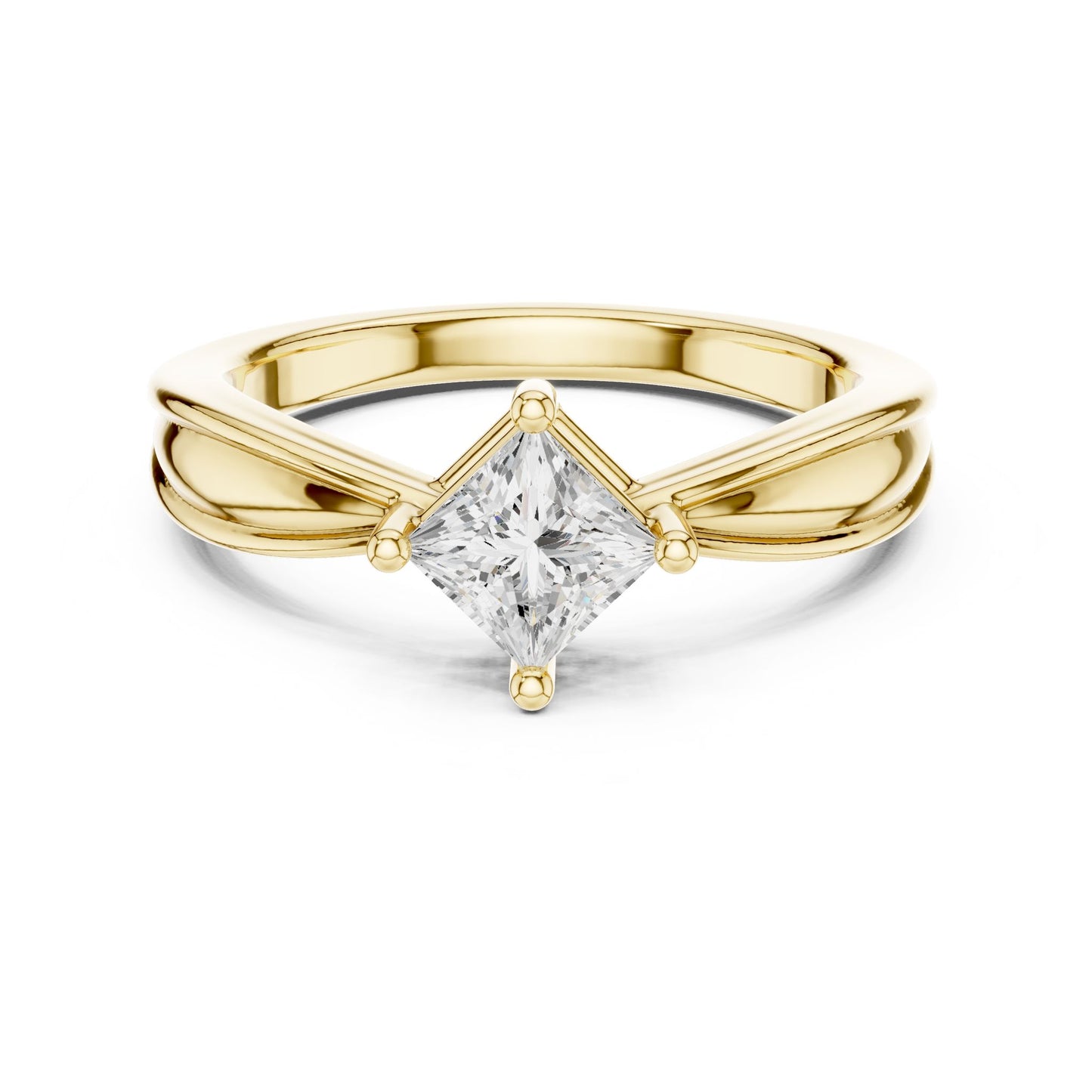 Princess Lab Grown Diamond Solitaire Engagement Ring