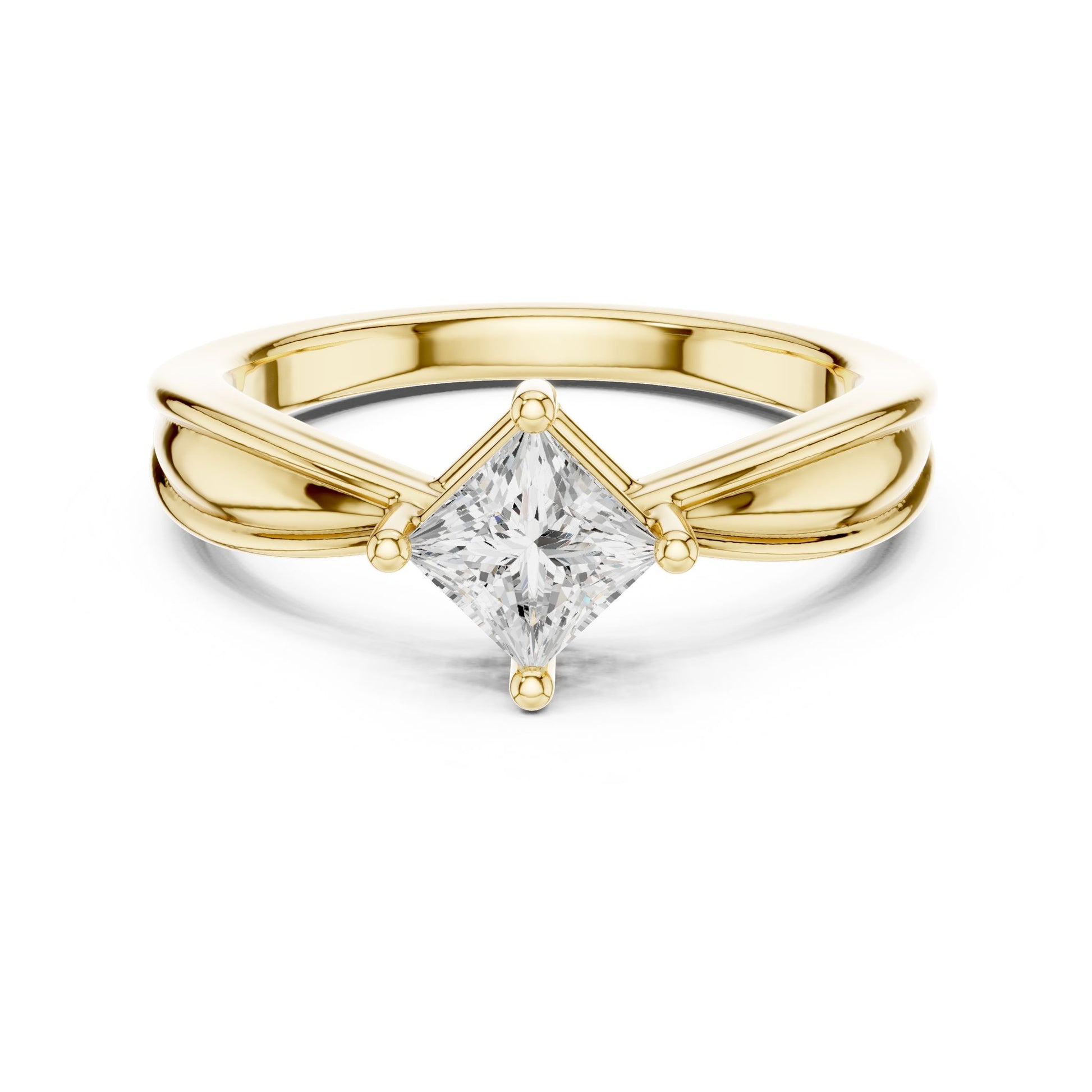 Princess Lab Grown Diamond Solitaire Engagement Ring