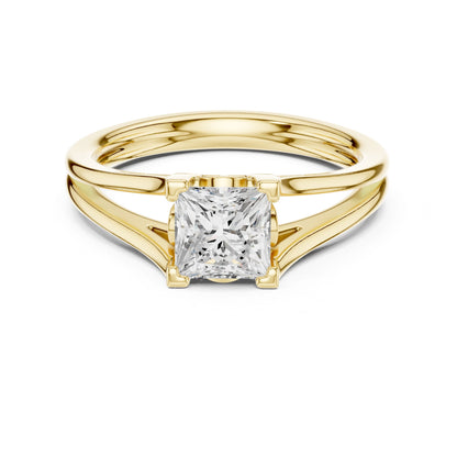 Princess Lab Grown Diamond Solitaire Engagement Ring
