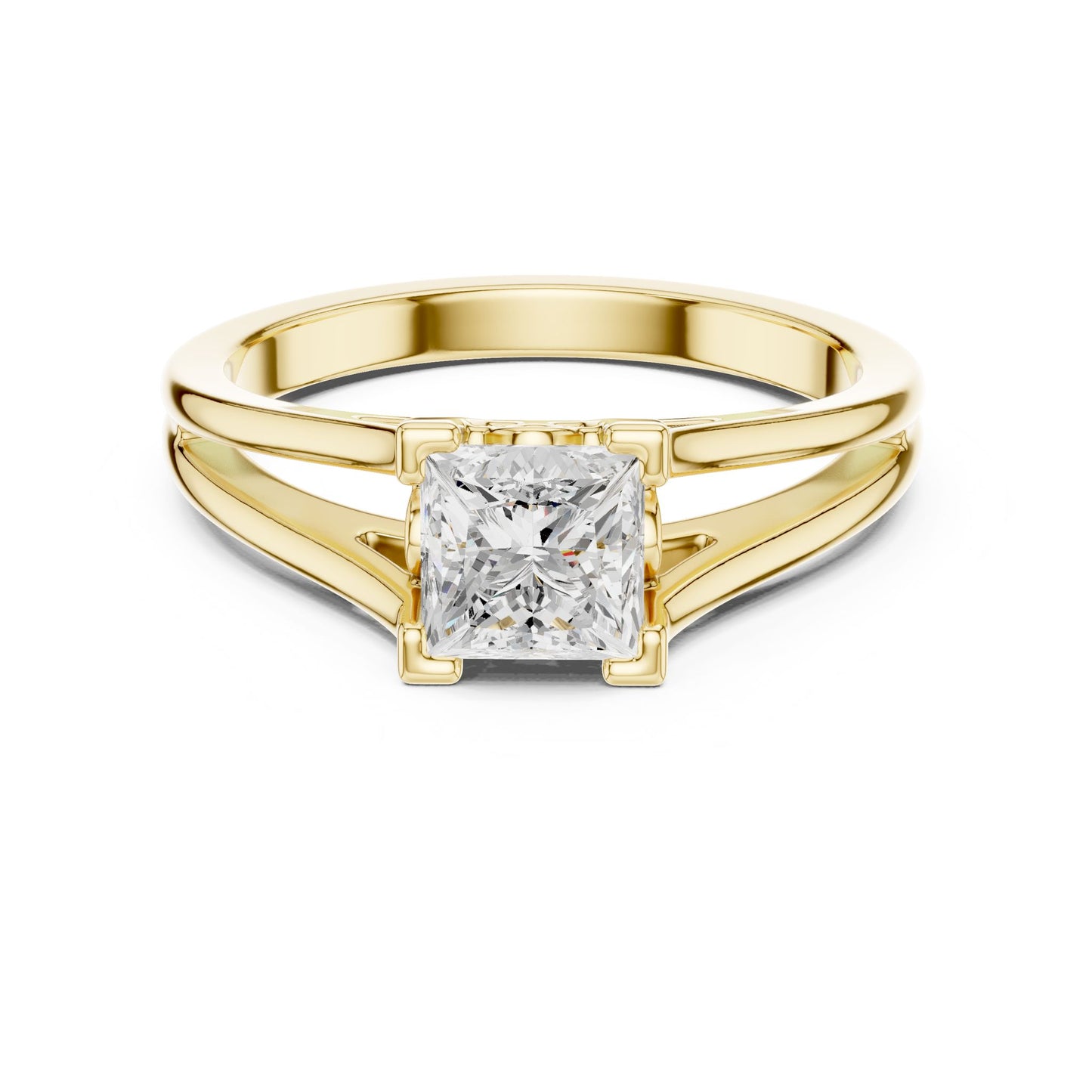 Princess Lab Grown Diamond Solitaire Engagement Ring