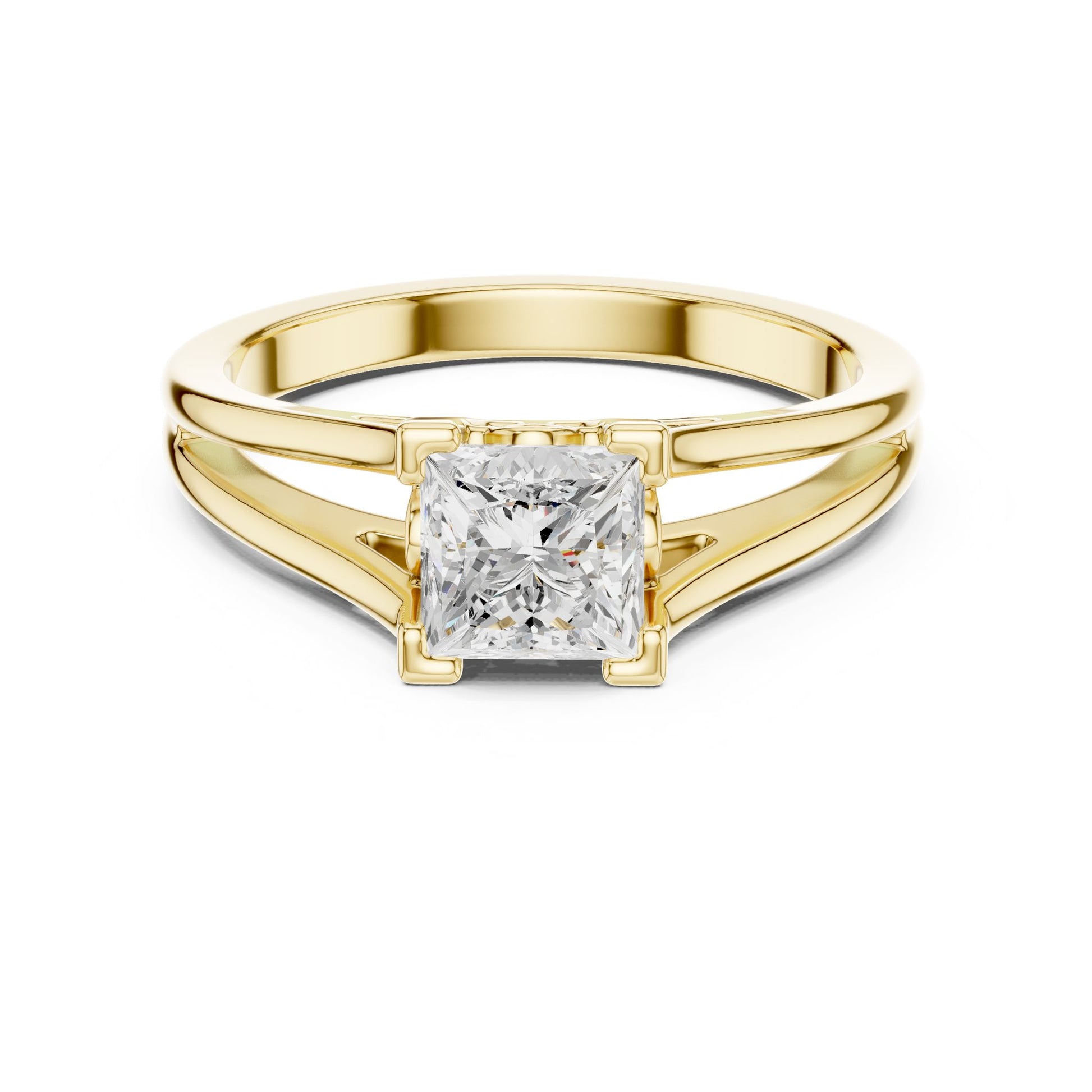 Princess Lab Grown Diamond Solitaire Engagement Ring