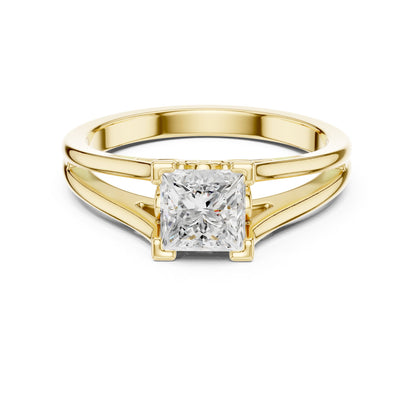 Princess Lab Grown Diamond Solitaire Engagement Ring