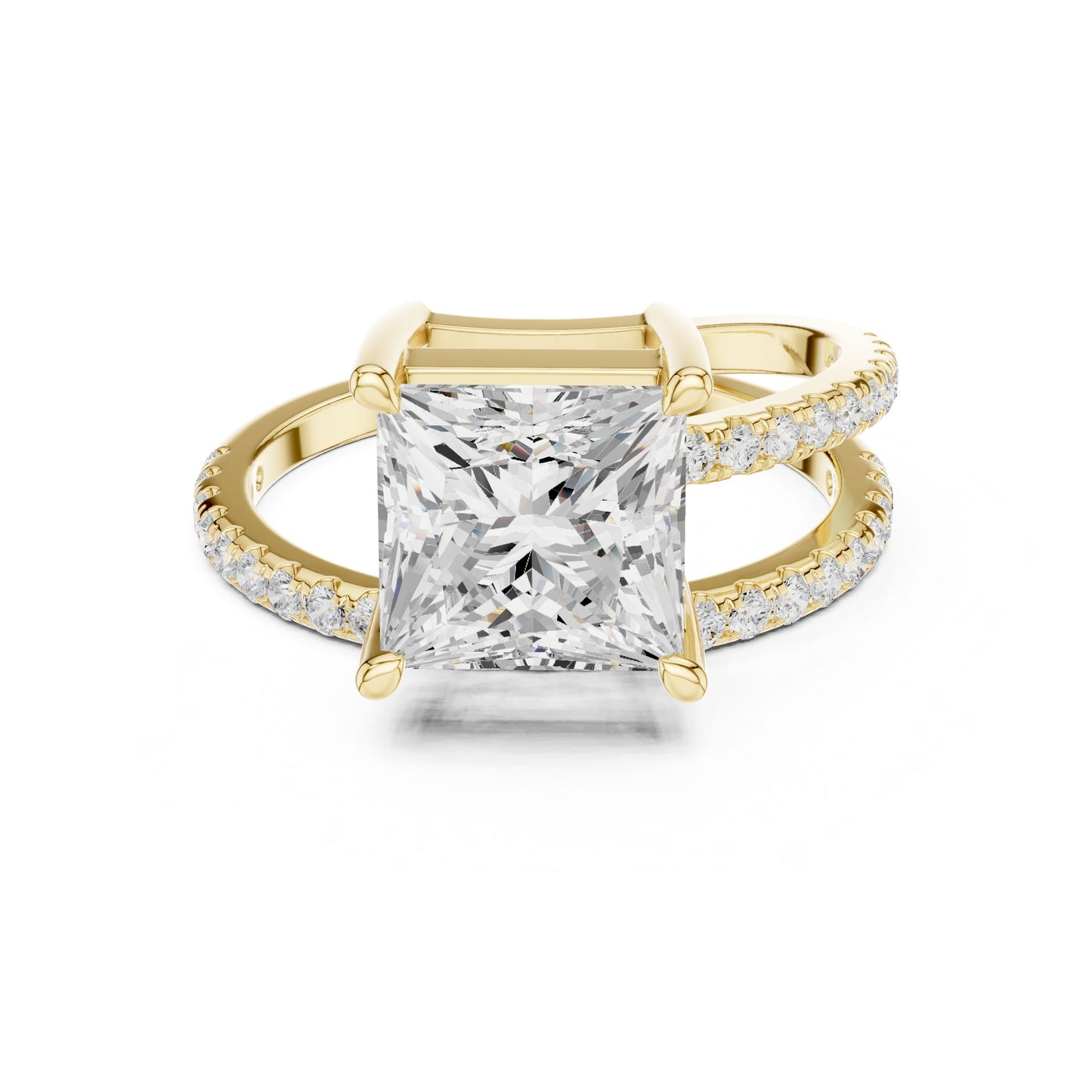 Princess Lab Grown Diamond Solitaire Engagement Ring