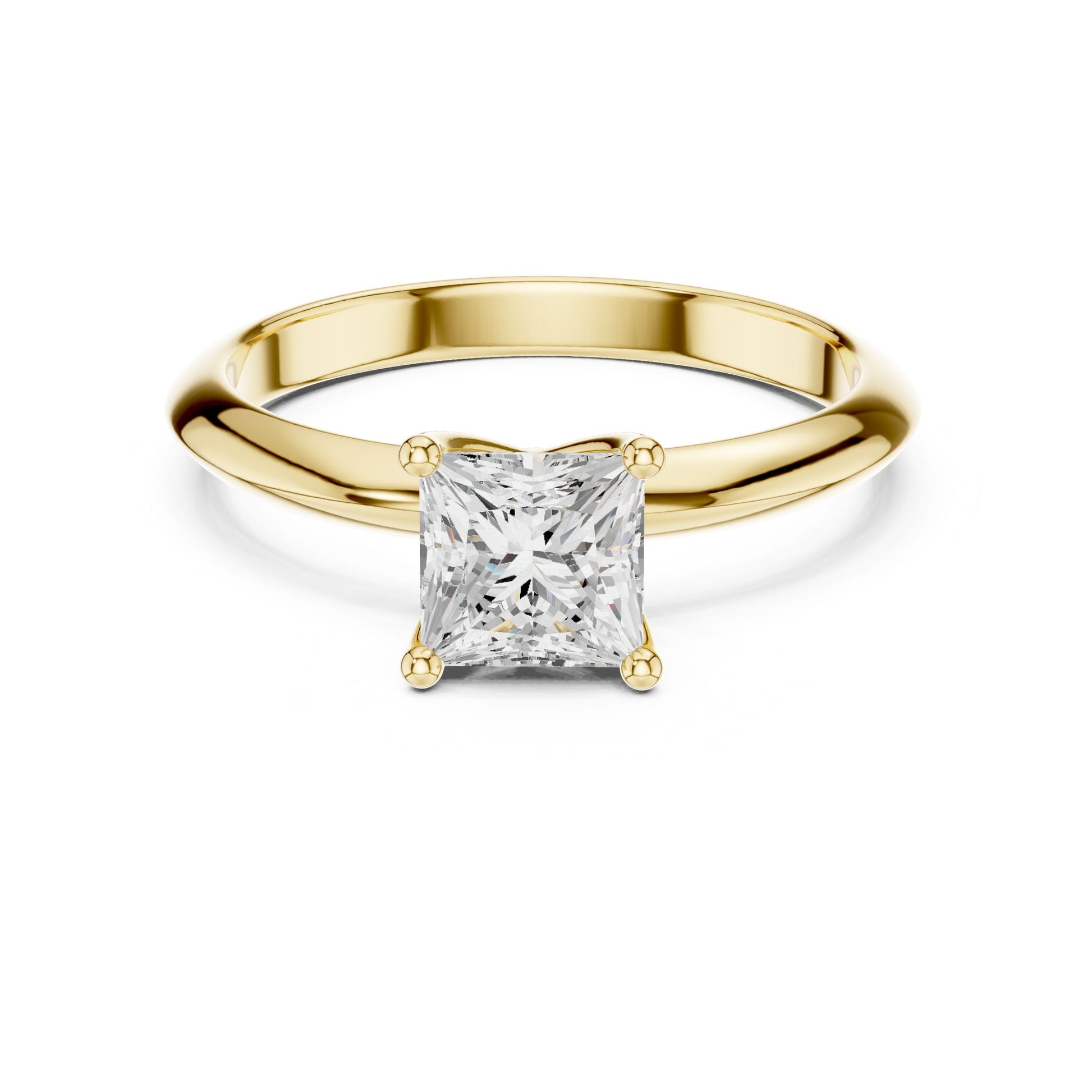 Princess Lab Grown Diamond Solitaire Engagement Ring