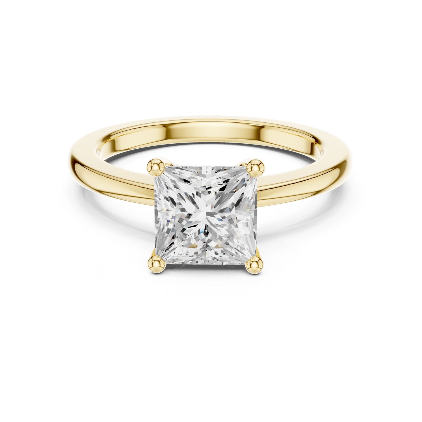 Princess Lab Grown Diamond Solitaire Engagement Ring