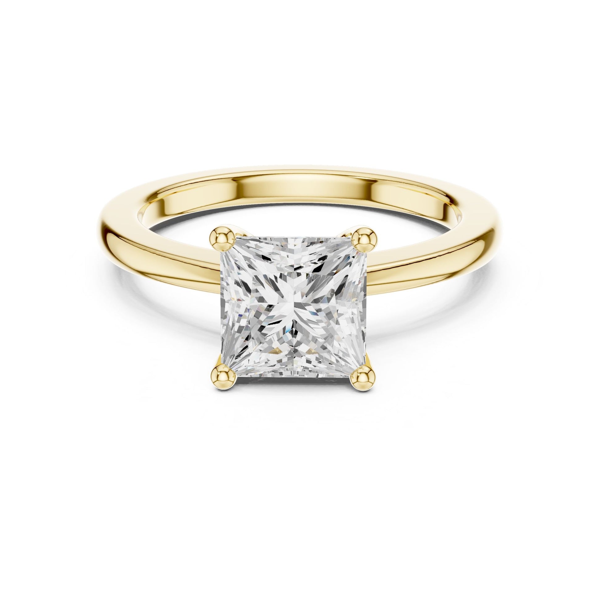Princess Lab Grown Diamond Solitaire Engagement Ring